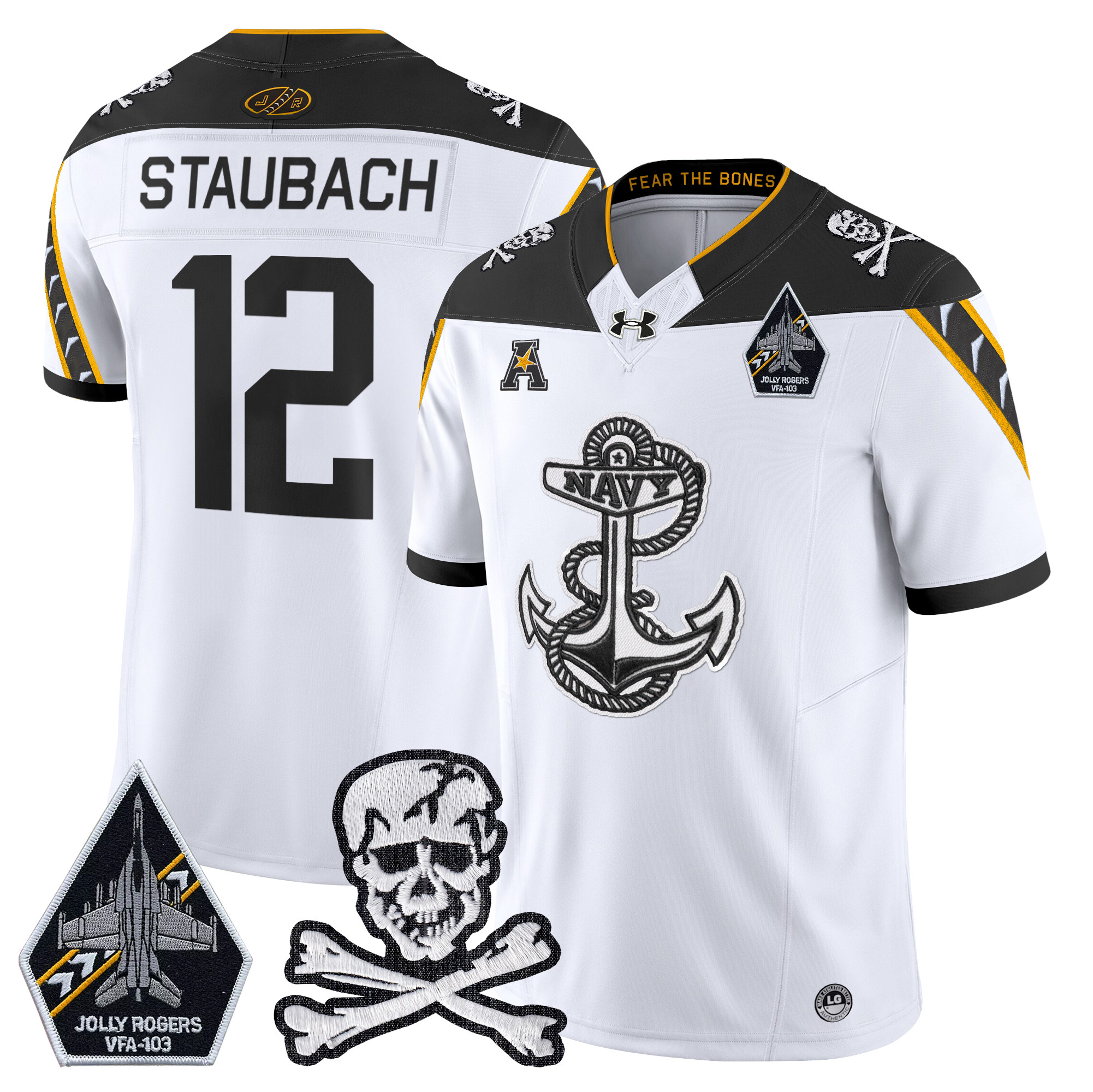 Men's Navy Midshipmen 2024 Vapor Limited Jersey V4 - All Stitched