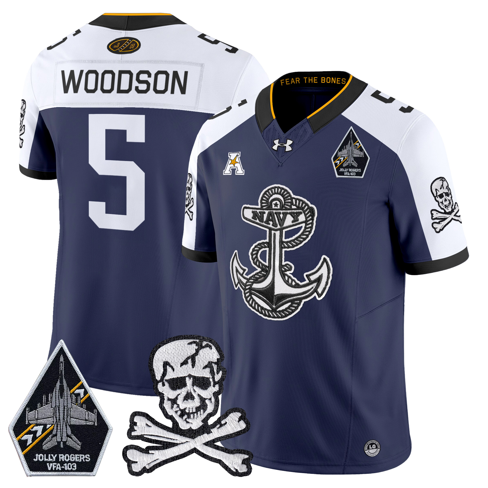 Men's Navy Midshipmen 2024 Vapor Limited Jersey V4 - All Stitched