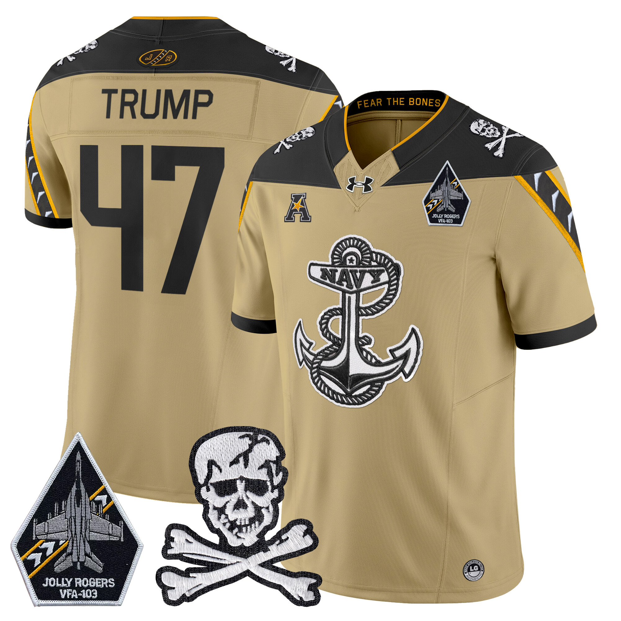 Men's Navy Midshipmen 2024 Vapor Limited Jersey V4 - All Stitched