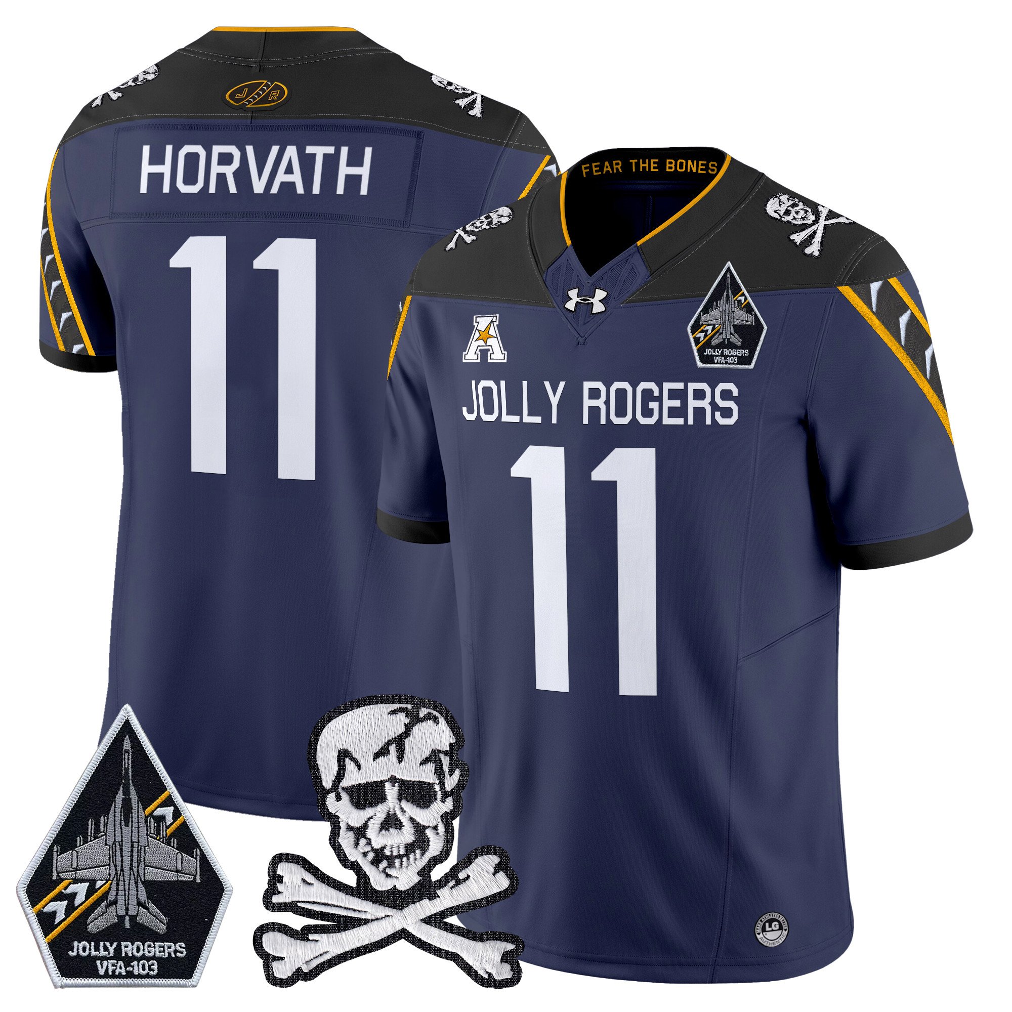 Men's Navy Midshipmen 2024 Vapor Limited Jersey V5 - All Stitched