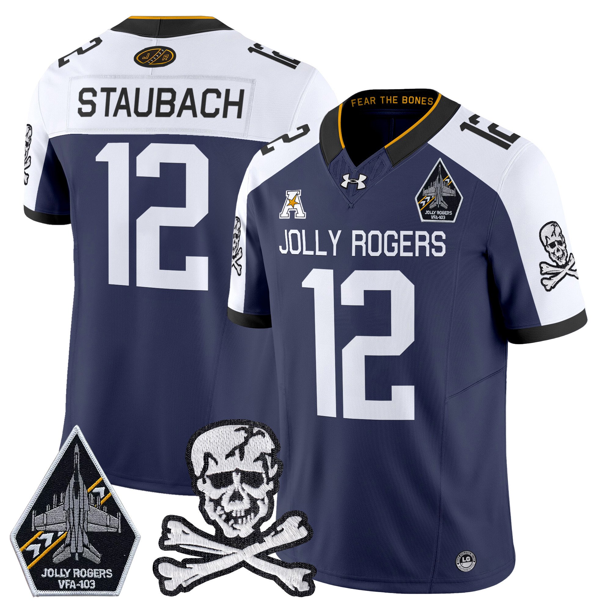Men's Navy Midshipmen 2024 Vapor Limited Jersey V5 - All Stitched