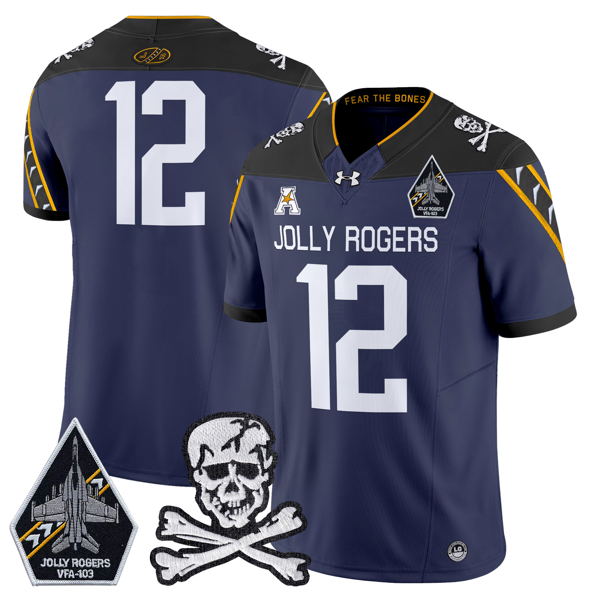 Men's Navy Midshipmen 2024 Vapor Limited Jersey V5 - All Stitched