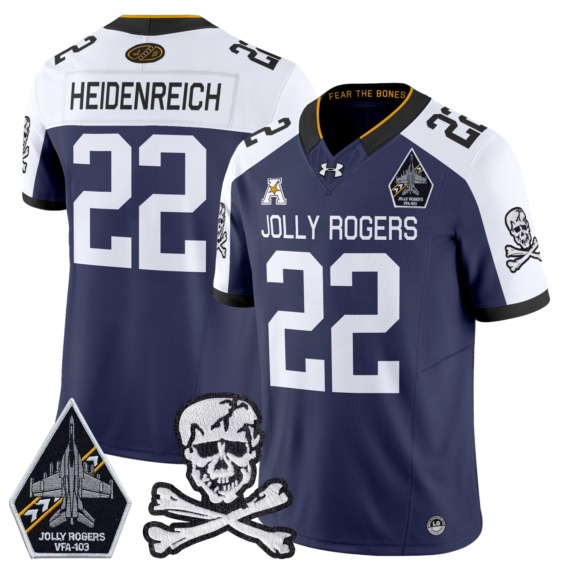 Men's Navy Midshipmen 2024 Vapor Limited Jersey V5 - All Stitched