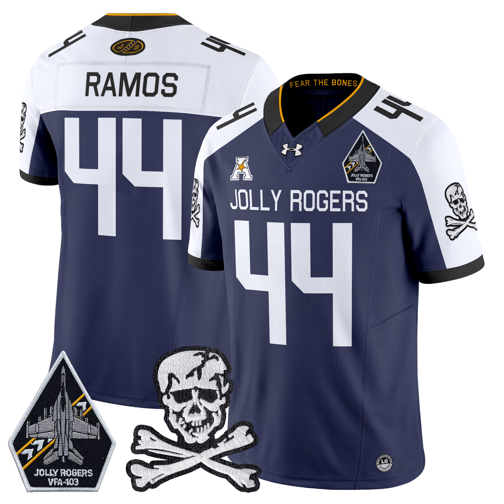 Men's Navy Midshipmen 2024 Vapor Limited Jersey V5 - All Stitched