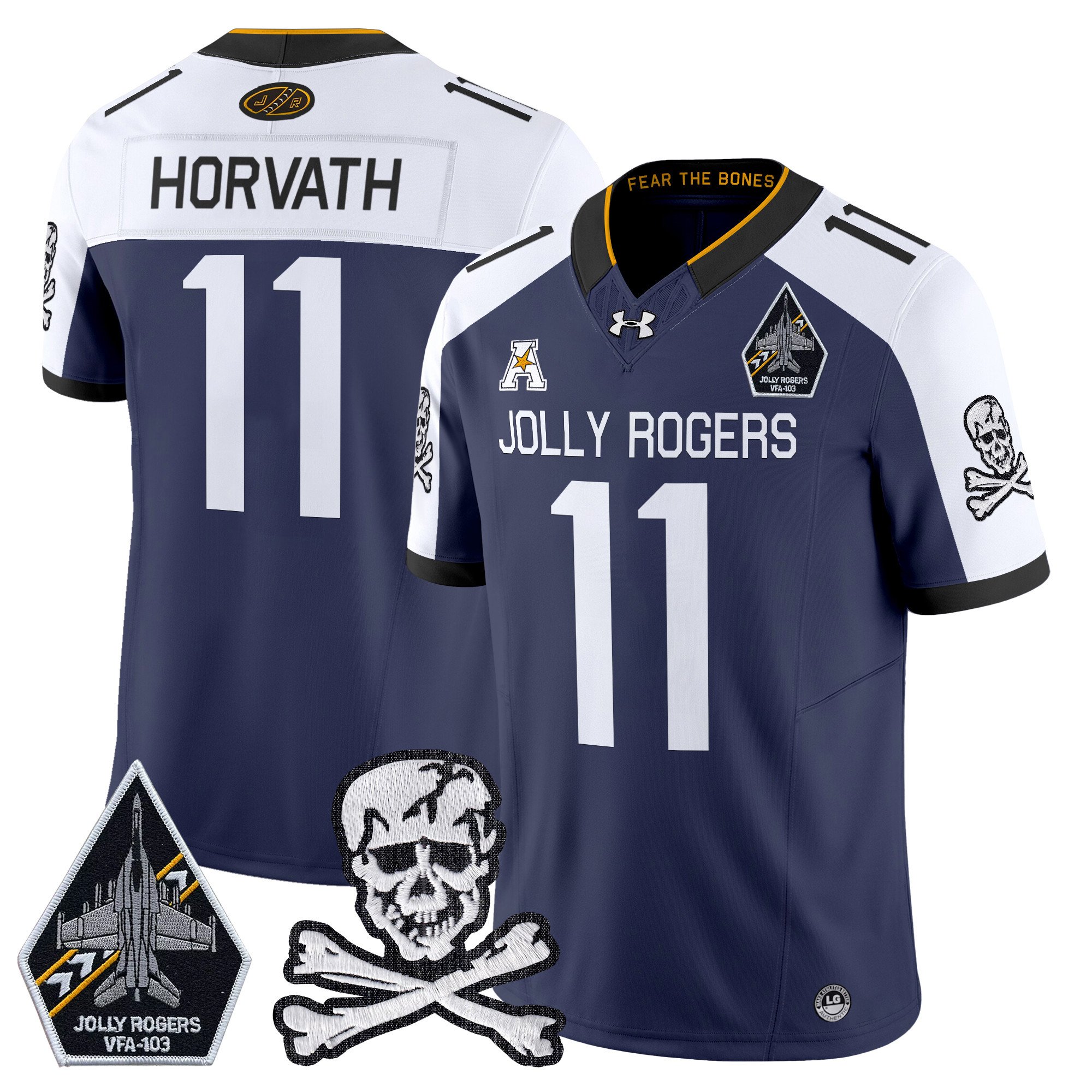 Men's Navy Midshipmen 2024 Vapor Limited Jersey V5 - All Stitched
