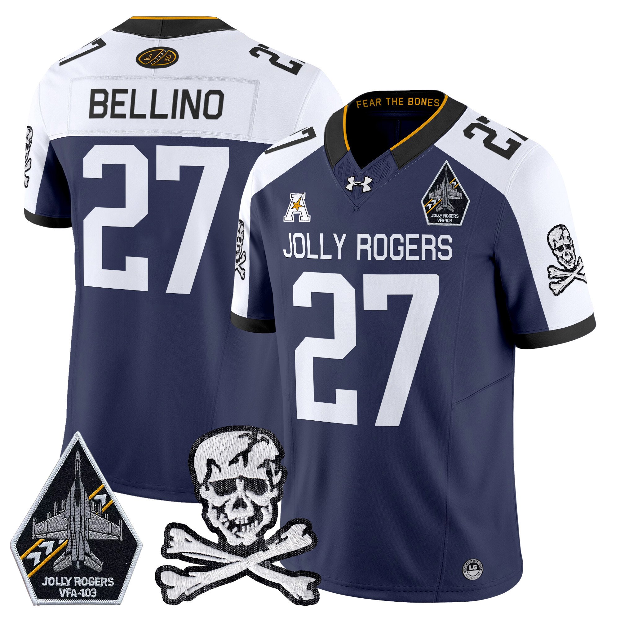 Men's Navy Midshipmen 2024 Vapor Limited Jersey V5 - All Stitched