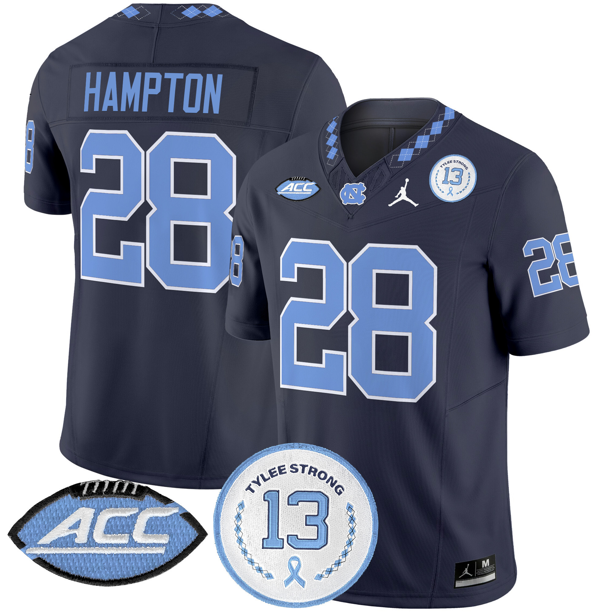 Men's North Carolina Tar Heels 2024 Tylee Strong Patch Vapor Limited Jersey - All Stitched