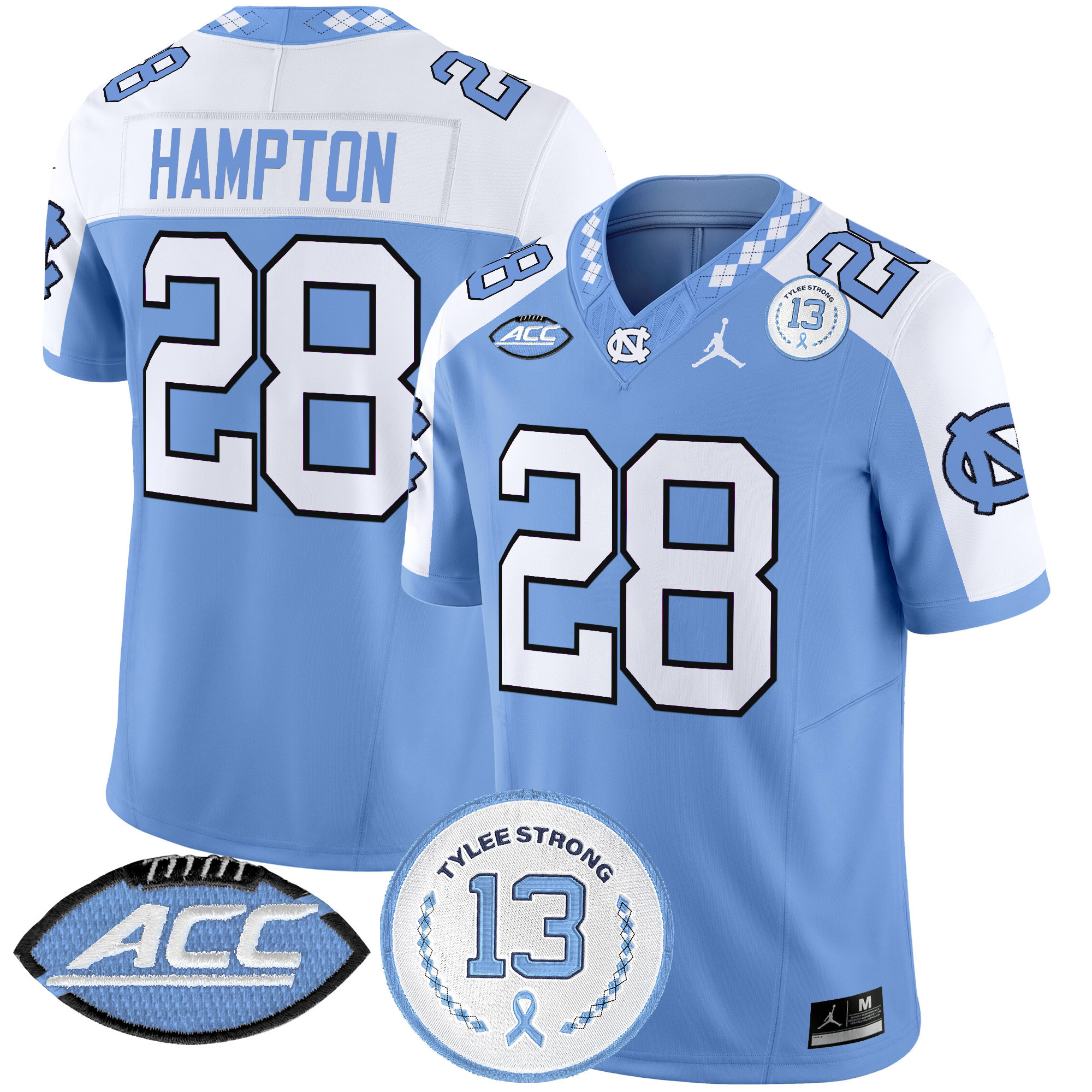 Men's North Carolina Tar Heels 2024 Tylee Strong Patch Vapor Limited Jersey - All Stitched