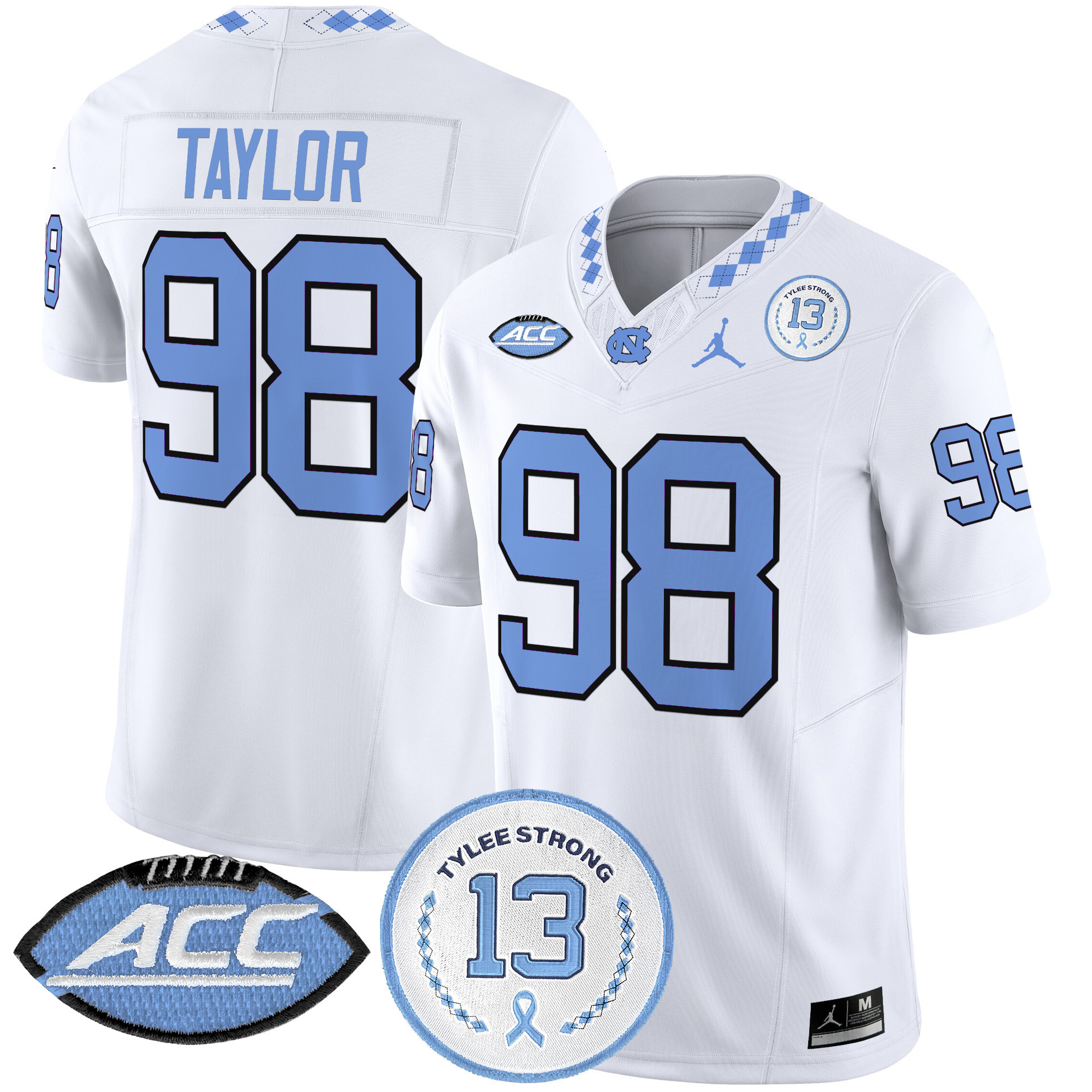 Men's North Carolina Tar Heels 2024 Tylee Strong Patch Vapor Limited Jersey - All Stitched