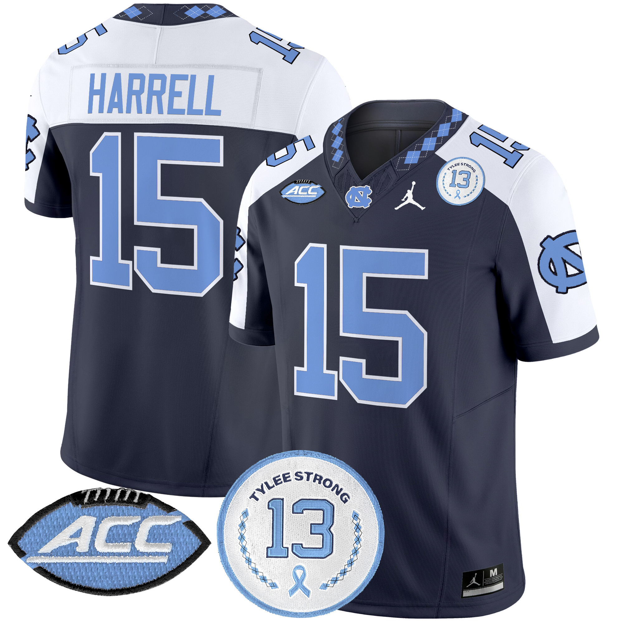 Men's North Carolina Tar Heels 2024 Tylee Strong Patch Vapor Limited Jersey - All Stitched