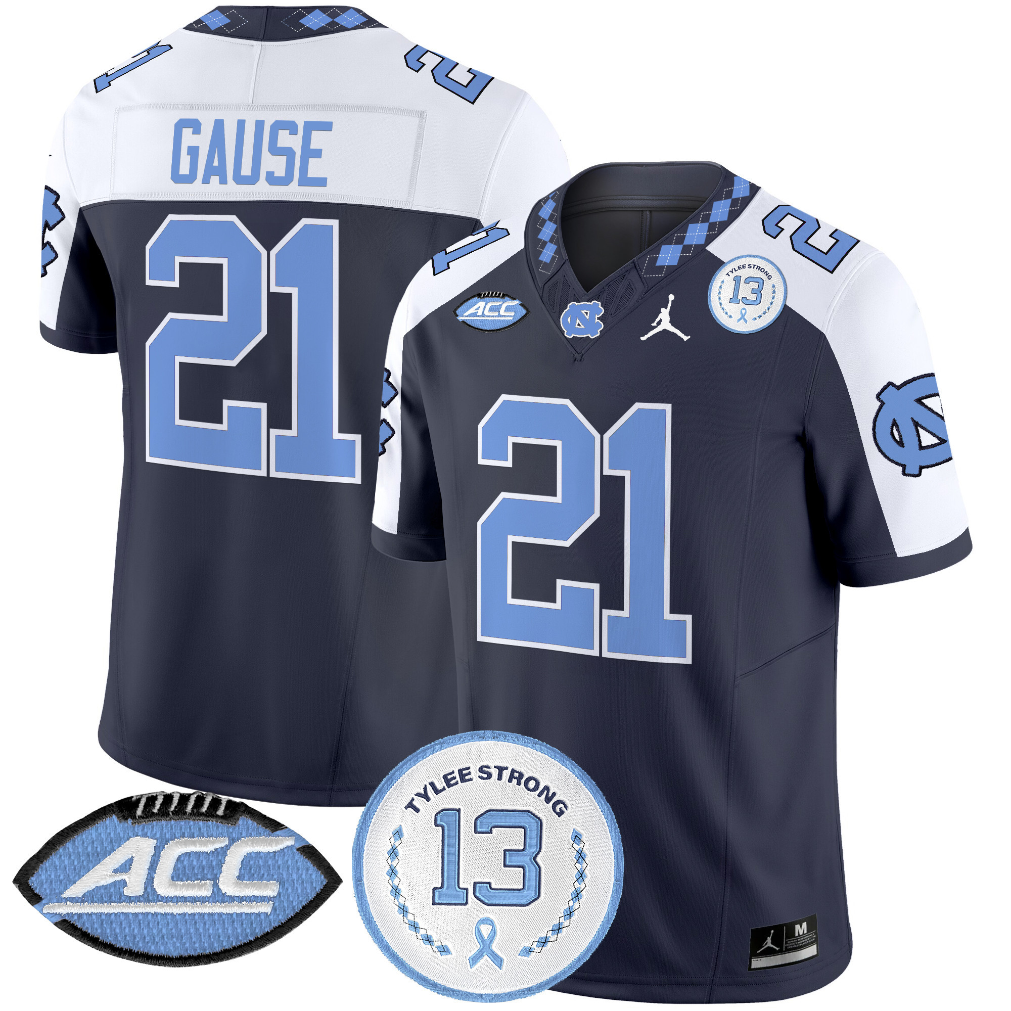 Men's North Carolina Tar Heels 2024 Tylee Strong Patch Vapor Limited Jersey - All Stitched