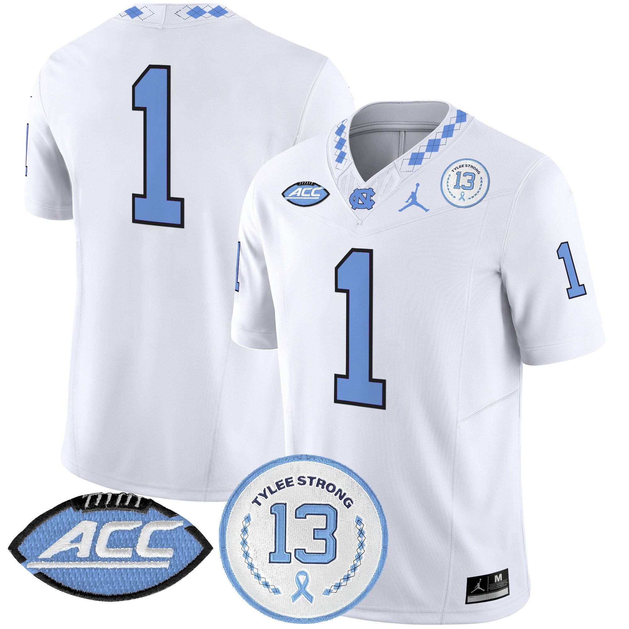 Men's North Carolina Tar Heels 2024 Tylee Strong Patch Vapor Limited Jersey - All Stitched