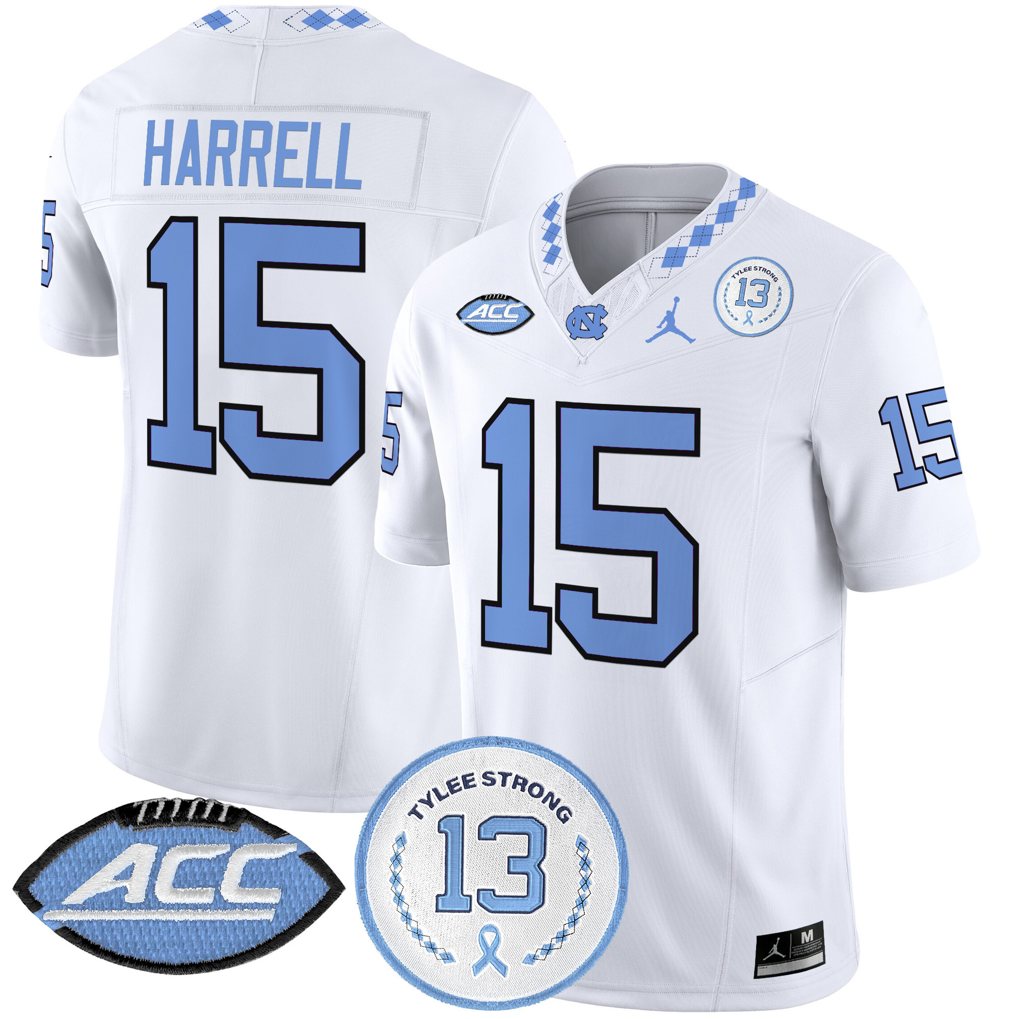 Men's North Carolina Tar Heels 2024 Tylee Strong Patch Vapor Limited Jersey - All Stitched