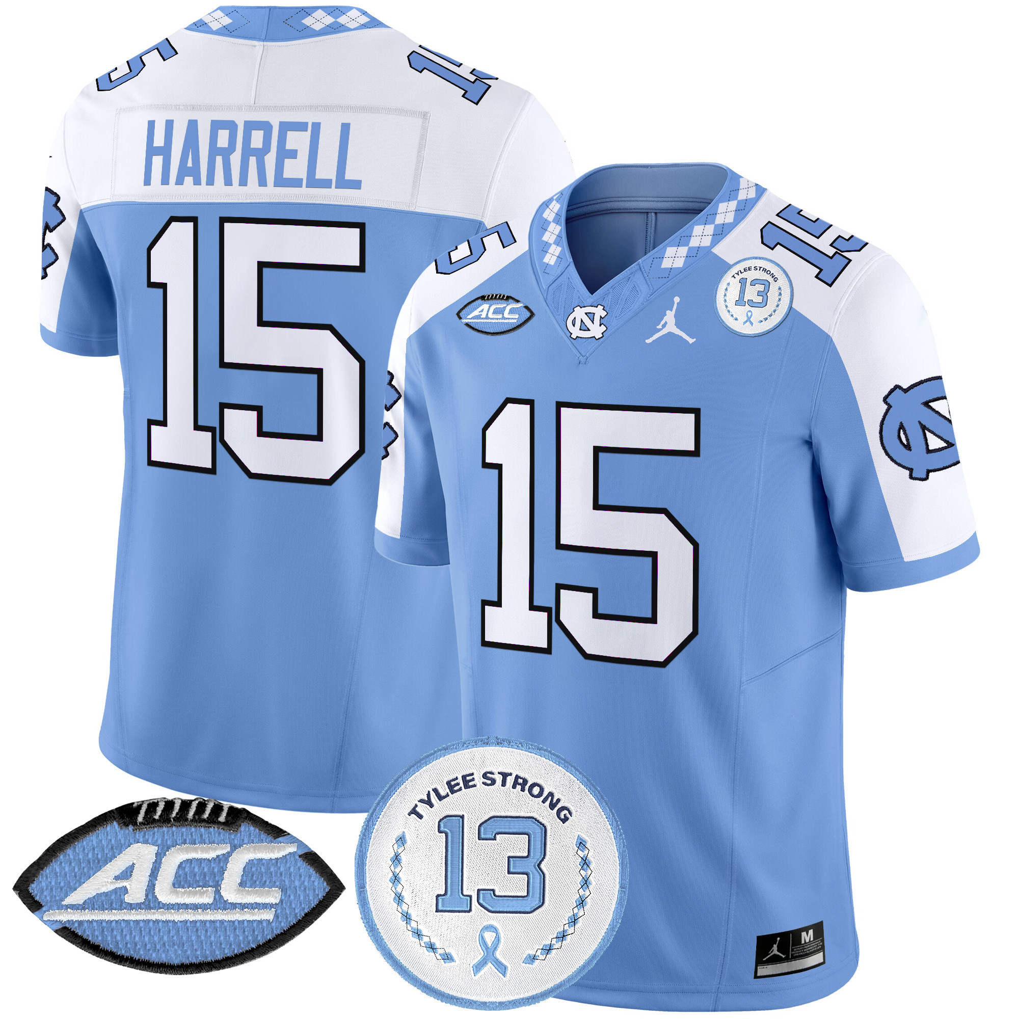 Men's North Carolina Tar Heels 2024 Tylee Strong Patch Vapor Limited Jersey - All Stitched