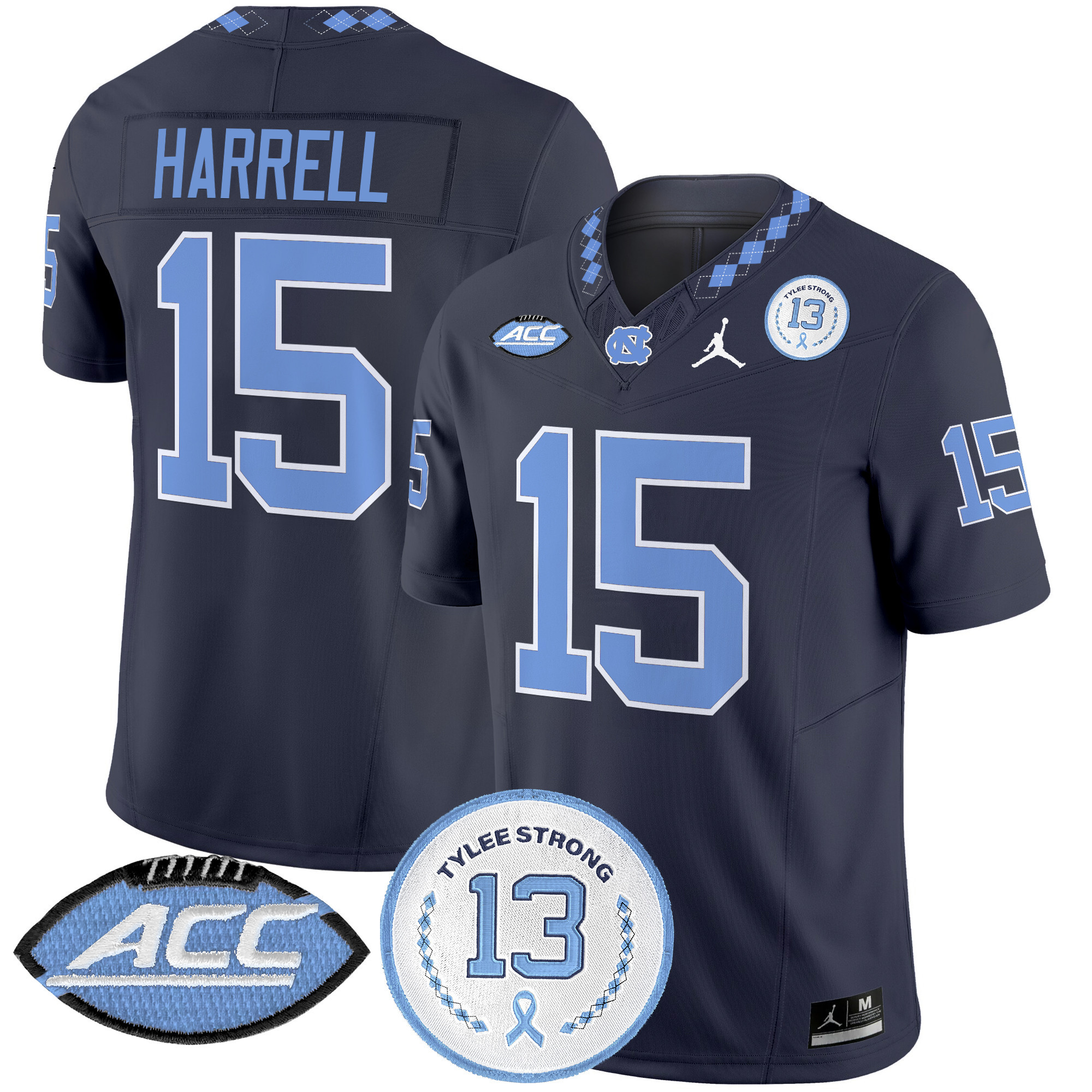 Men's North Carolina Tar Heels 2024 Tylee Strong Patch Vapor Limited Jersey - All Stitched