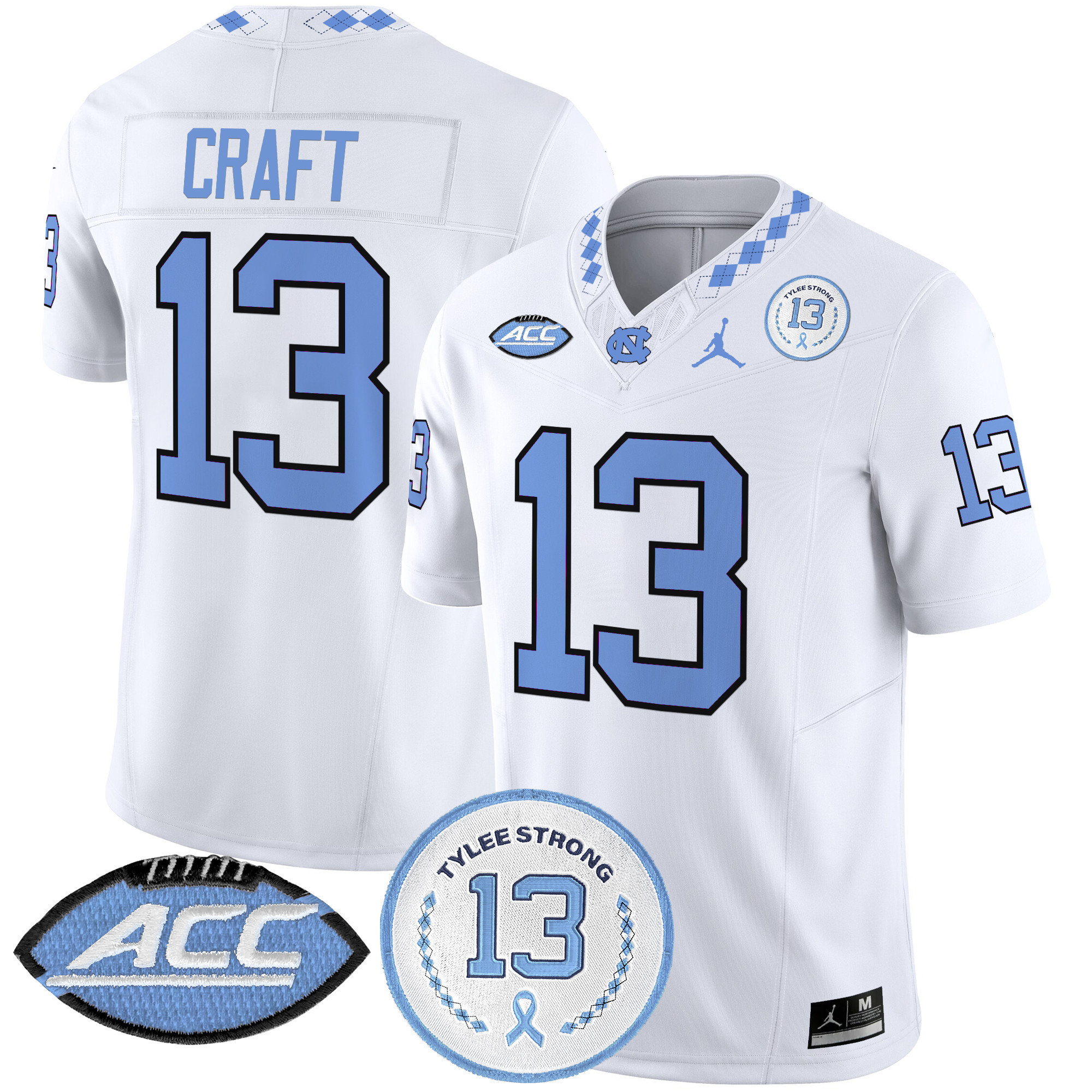Men's North Carolina Tar Heels 2024 Tylee Strong Patch Vapor Limited Jersey - All Stitched