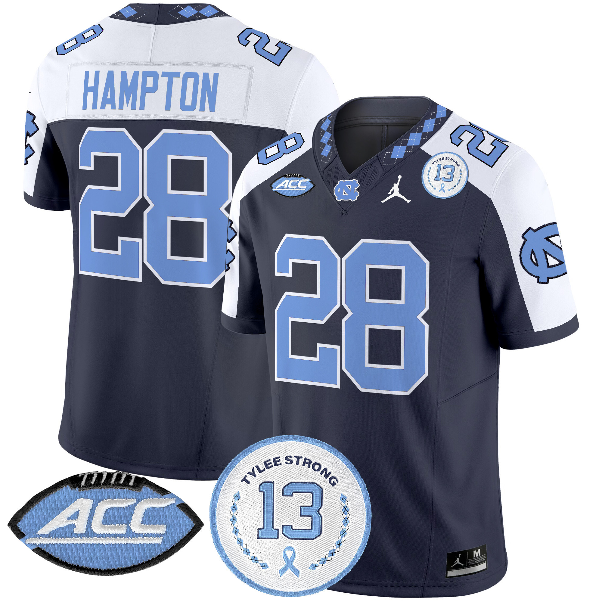Men's North Carolina Tar Heels 2024 Tylee Strong Patch Vapor Limited Jersey - All Stitched