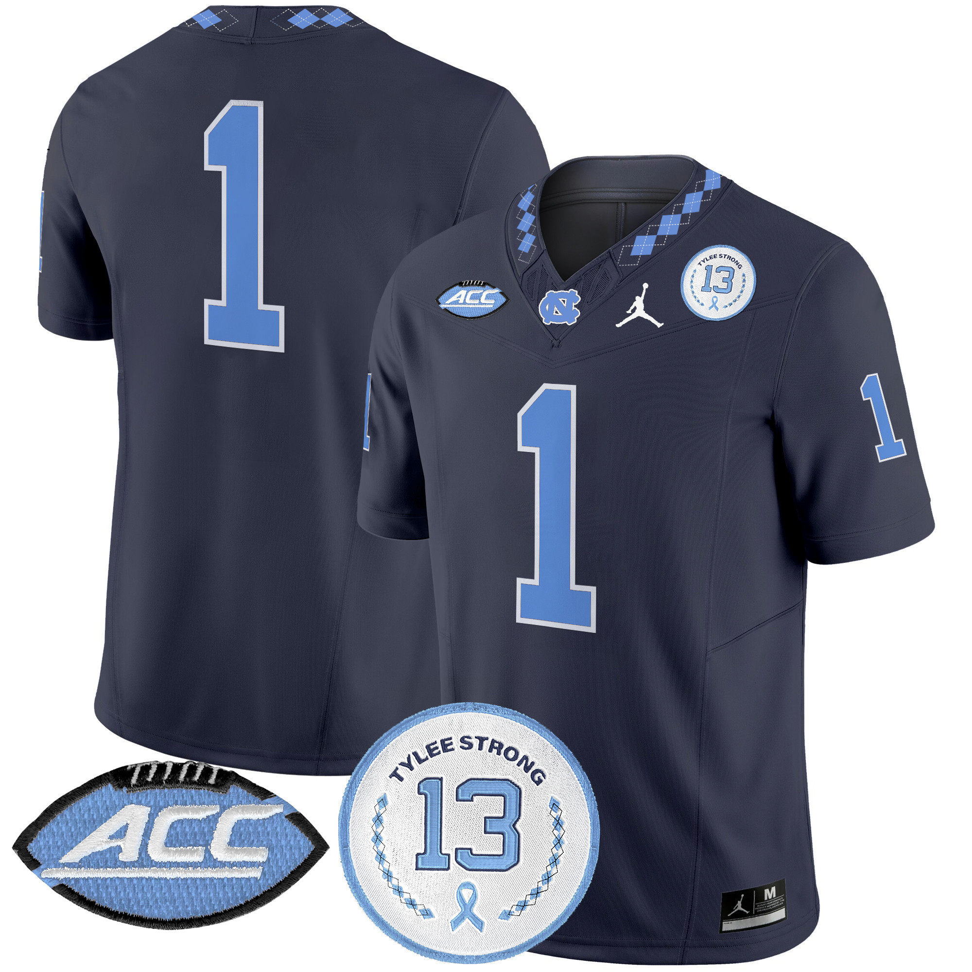 Men's North Carolina Tar Heels 2024 Tylee Strong Patch Vapor Limited Jersey - All Stitched