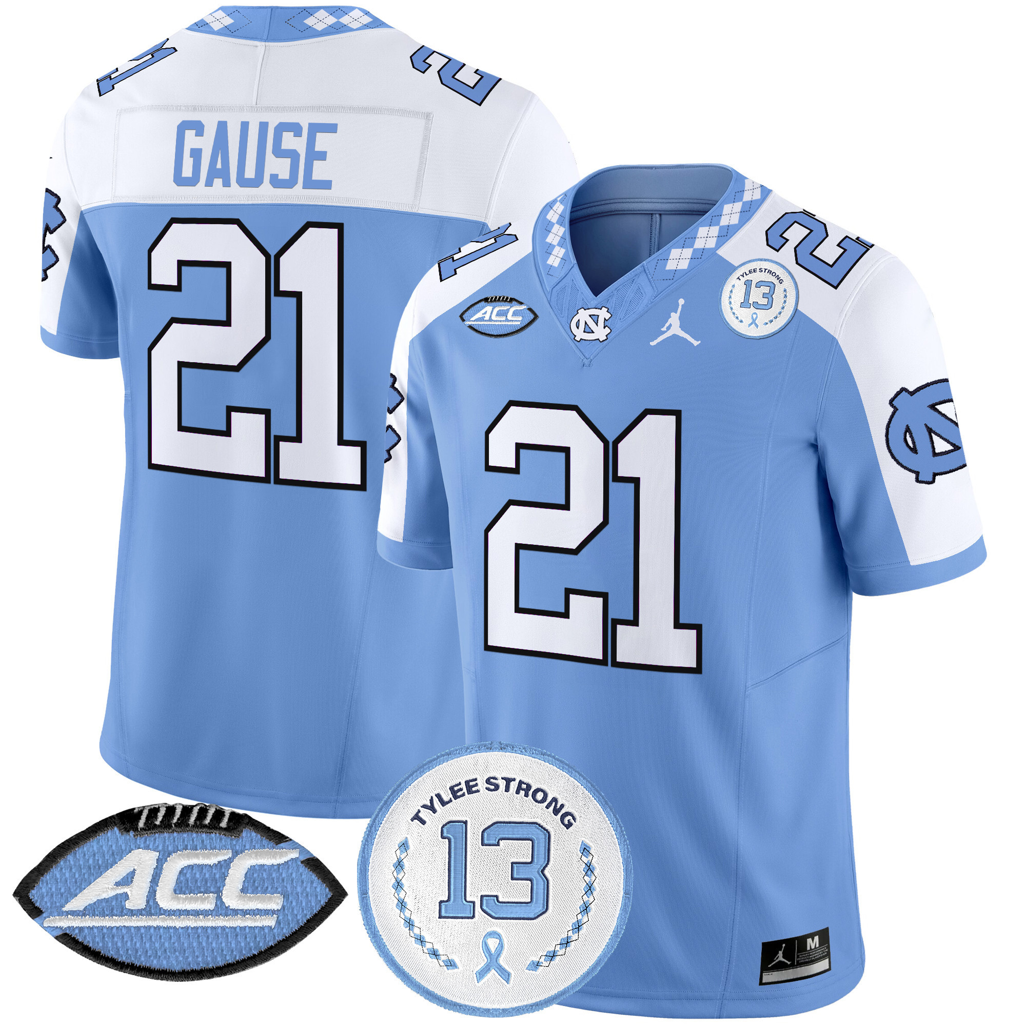 Men's North Carolina Tar Heels 2024 Tylee Strong Patch Vapor Limited Jersey - All Stitched