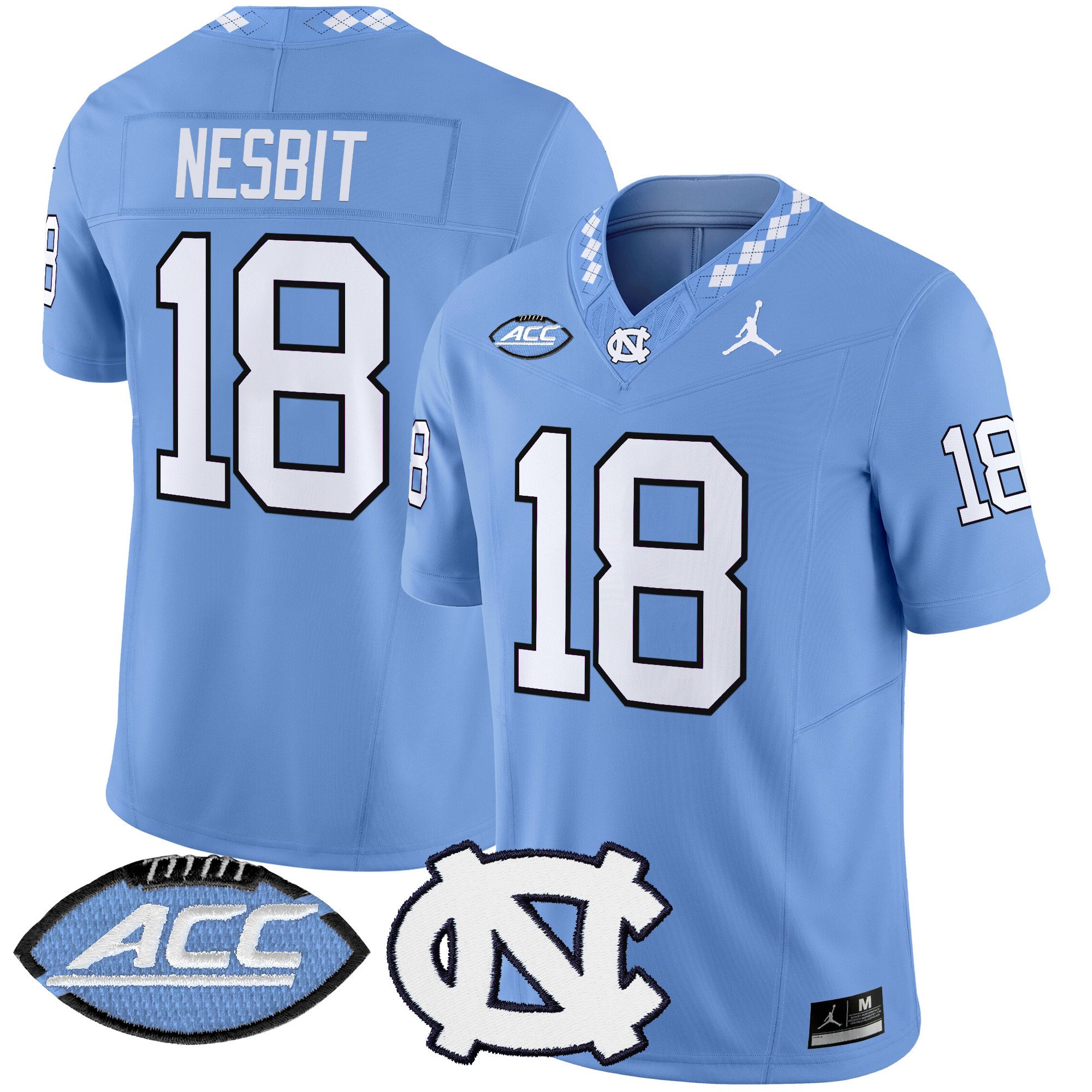 Men's North Carolina Tar Heels 2024 Vapor Limited Jersey - All Stitched