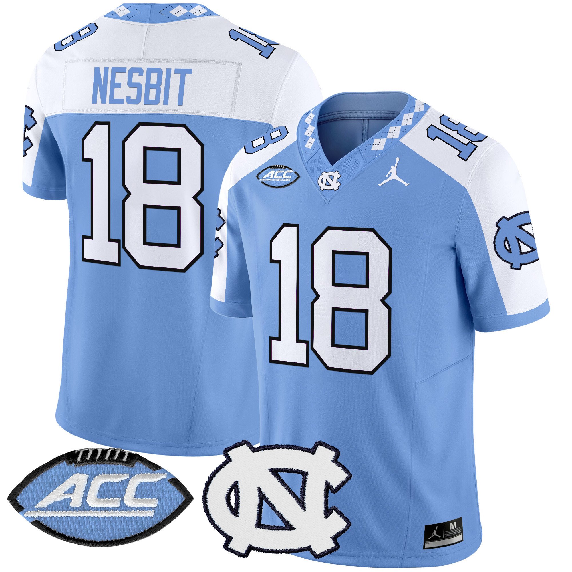 Men's North Carolina Tar Heels 2024 Vapor Limited Jersey - All Stitched