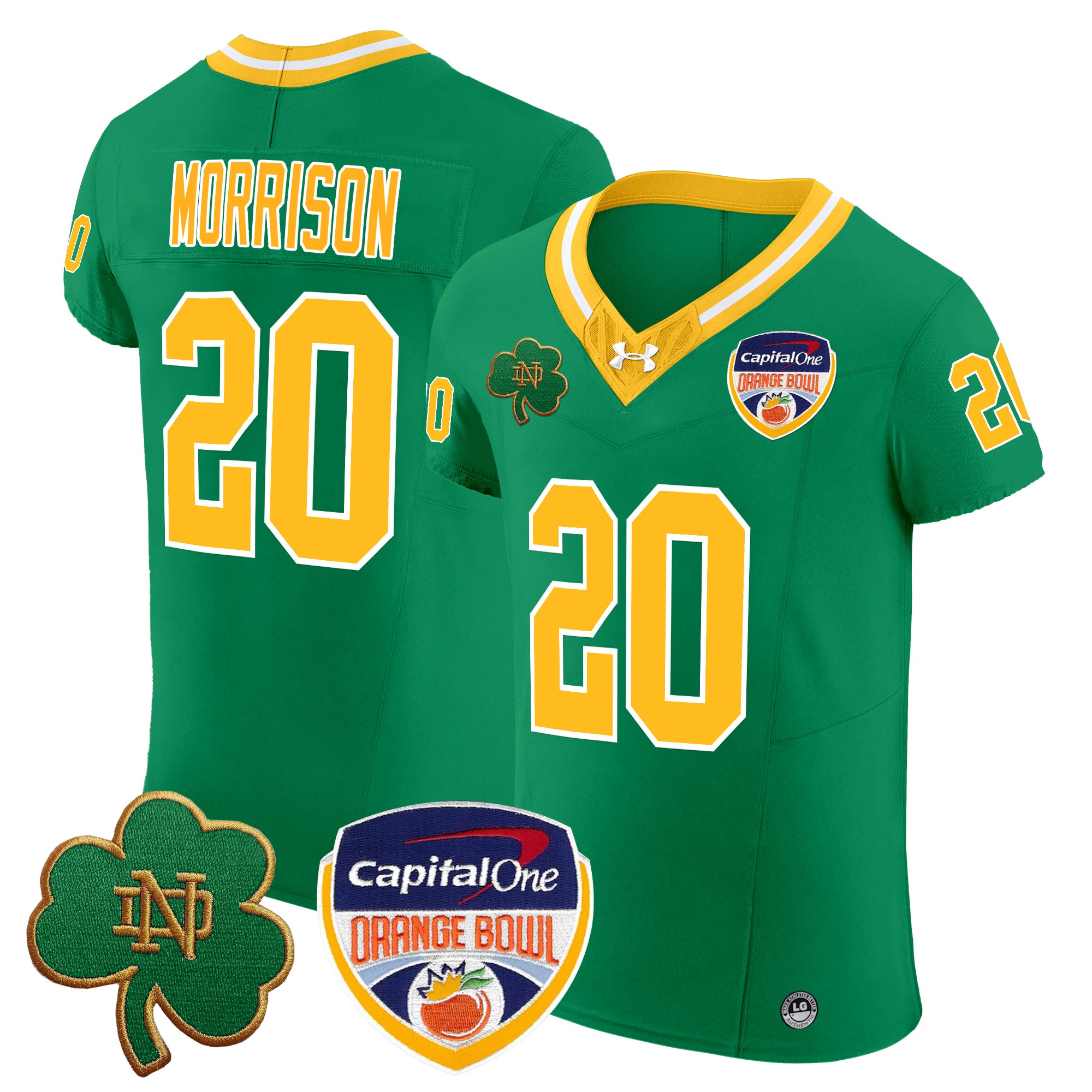 Men's Notre Dame Fighting Irish 2024 Orange Bowl Patch Vapor Elite Jersey - All Stitched