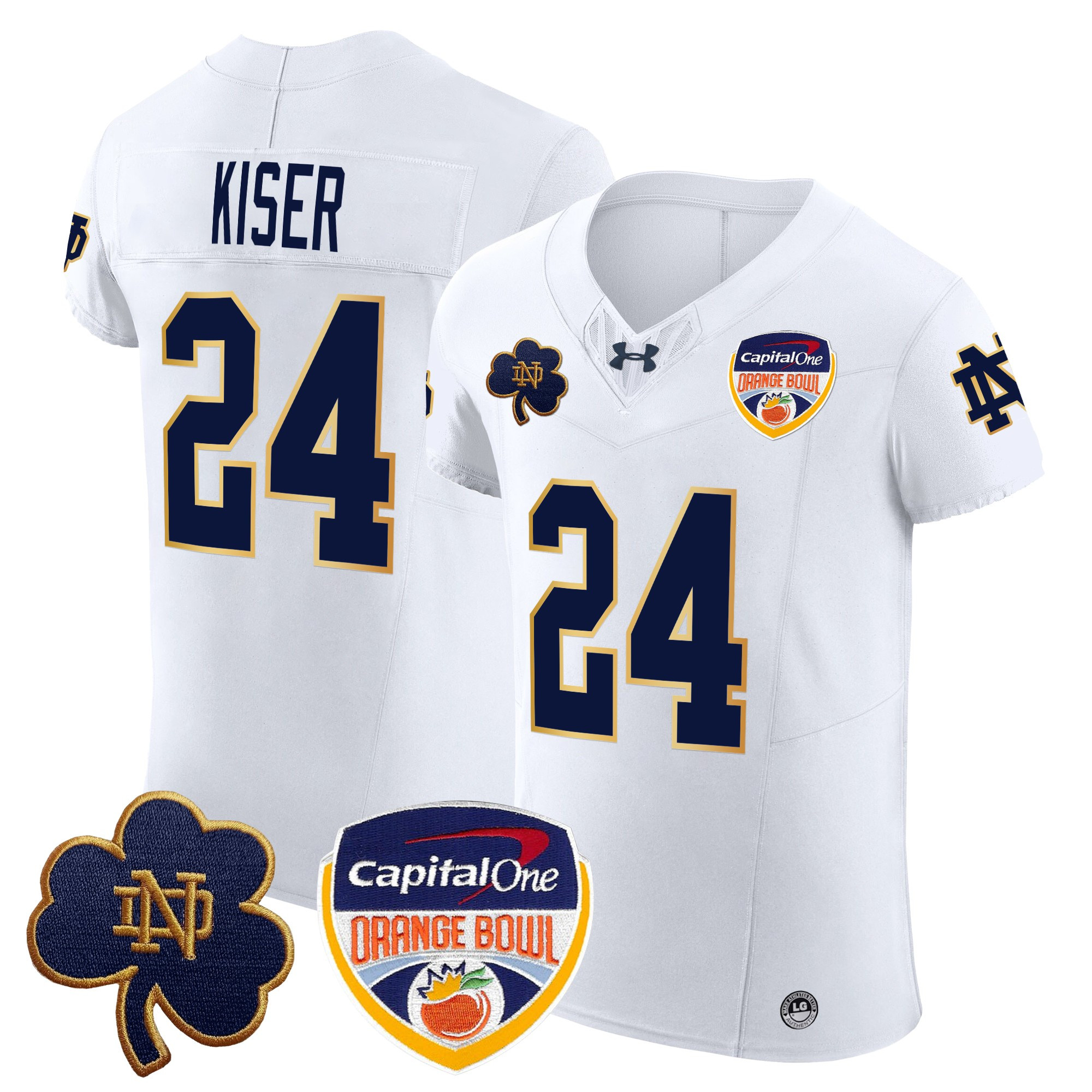 Men's Notre Dame Fighting Irish 2024 Orange Bowl Patch Vapor Elite Jersey - All Stitched