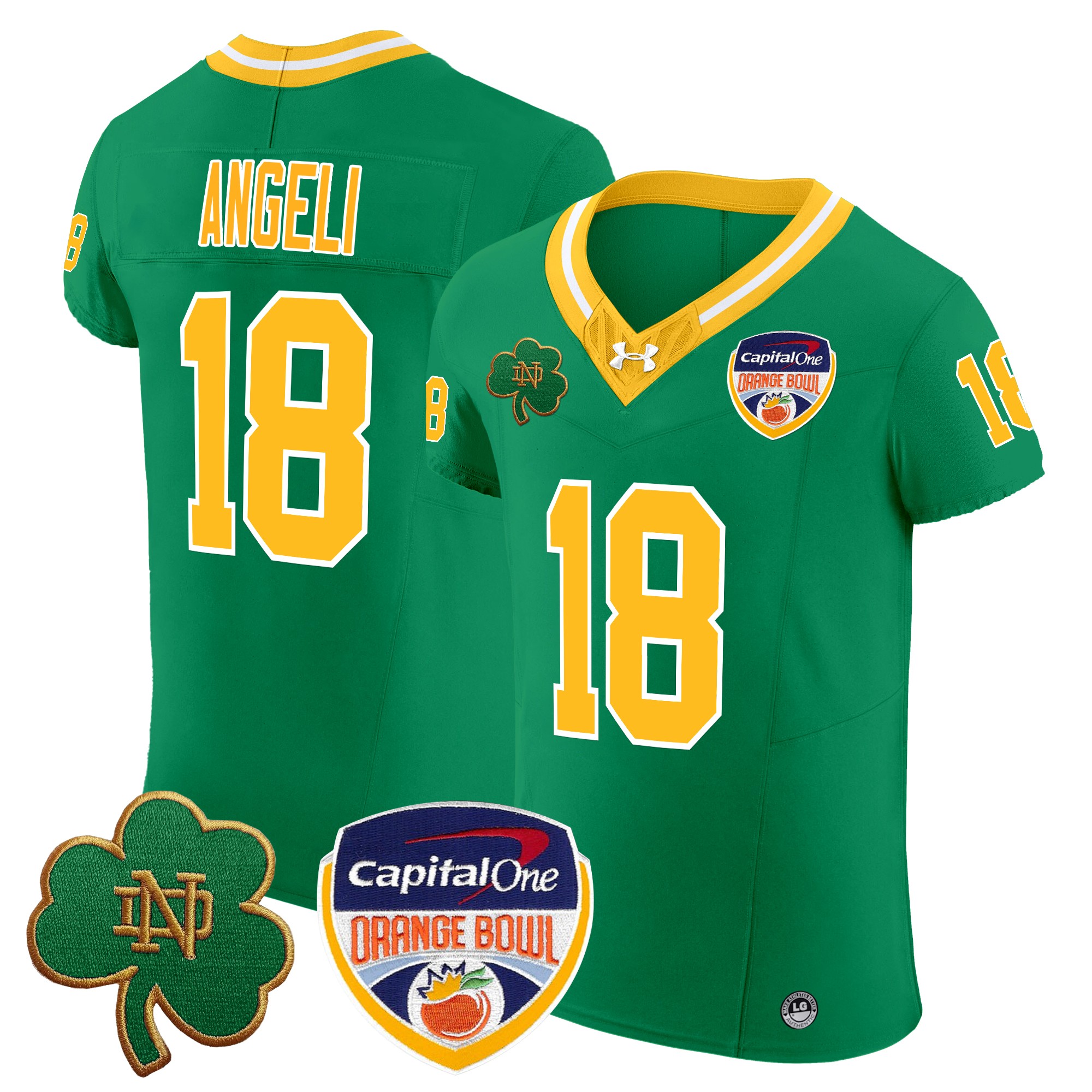 Men's Notre Dame Fighting Irish 2024 Orange Bowl Patch Vapor Elite Jersey - All Stitched
