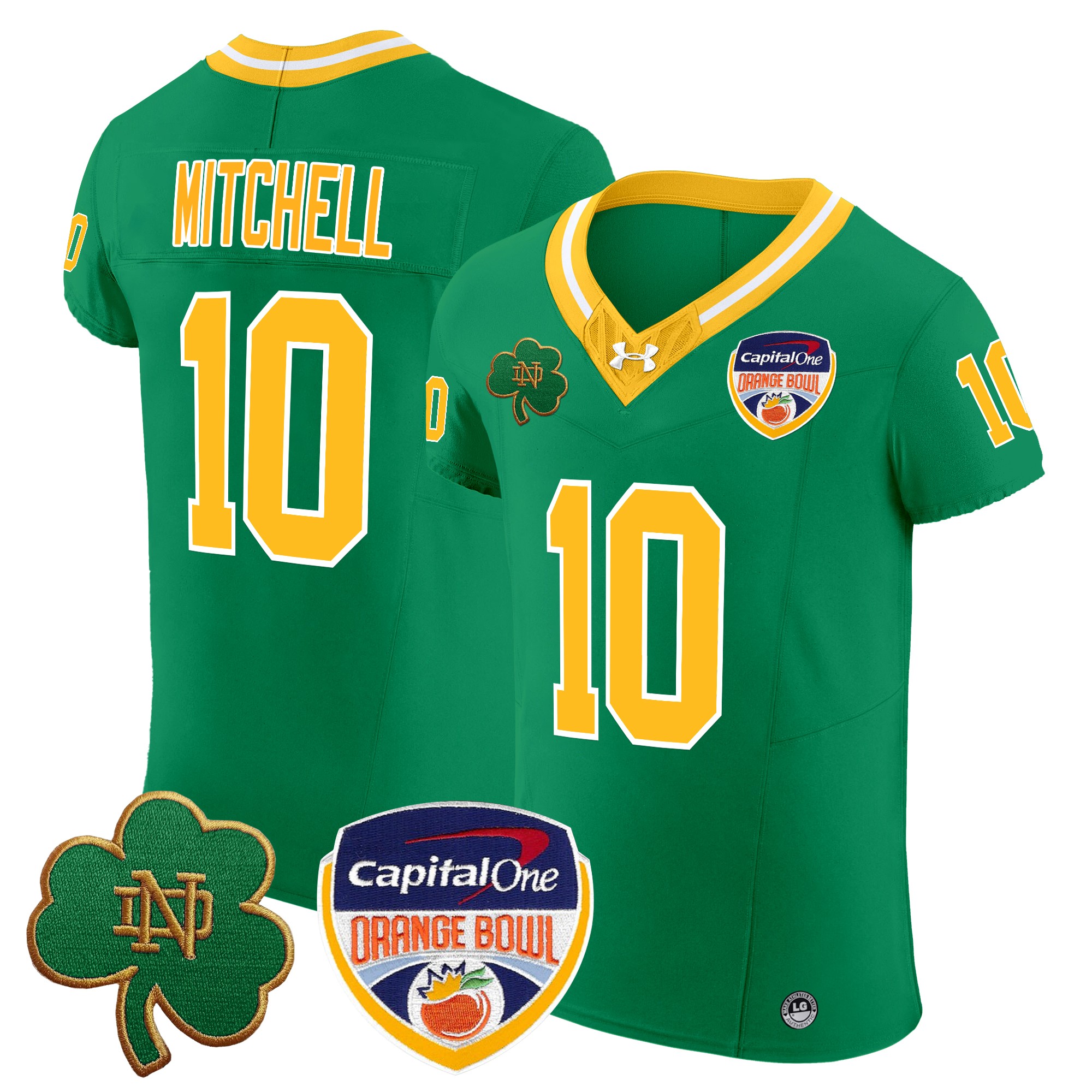 Men's Notre Dame Fighting Irish 2024 Orange Bowl Patch Vapor Elite Jersey - All Stitched