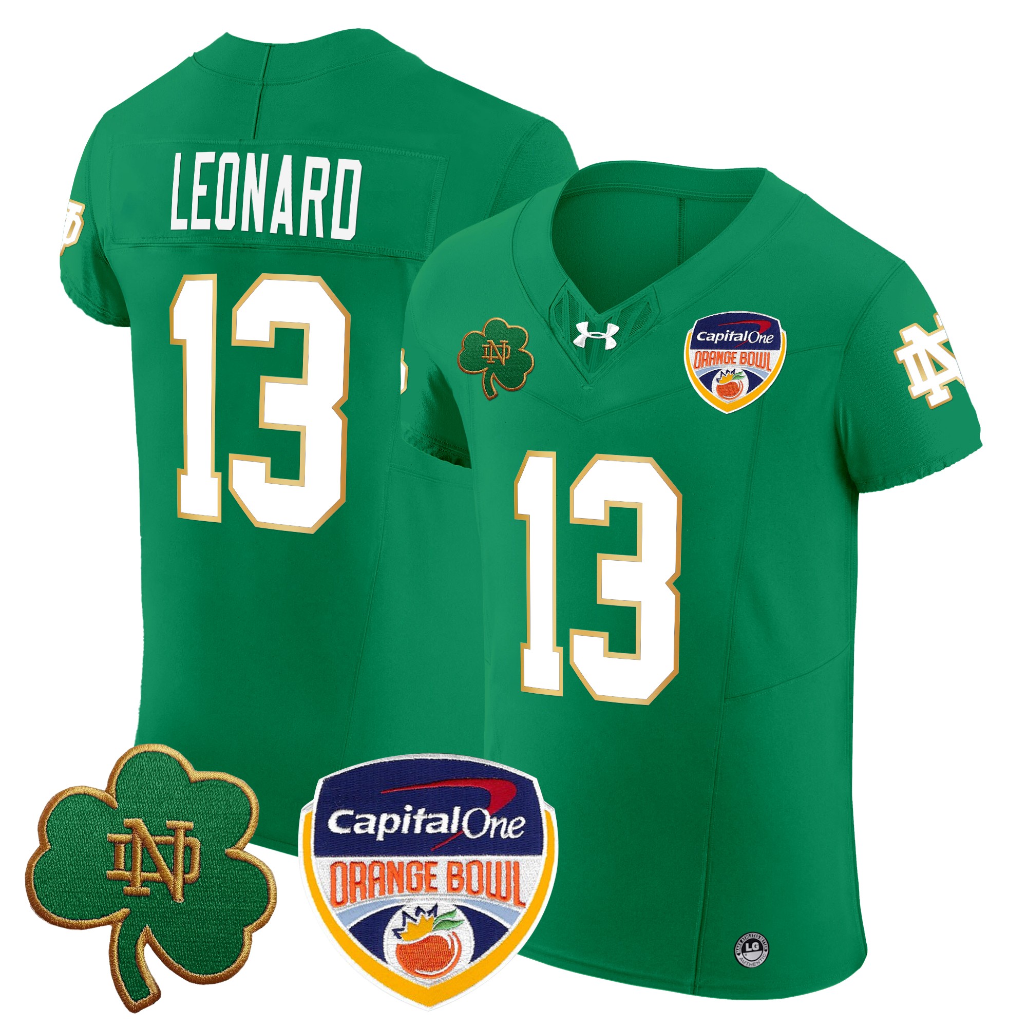 Men's Notre Dame Fighting Irish 2024 Orange Bowl Patch Vapor Elite Jersey - All Stitched