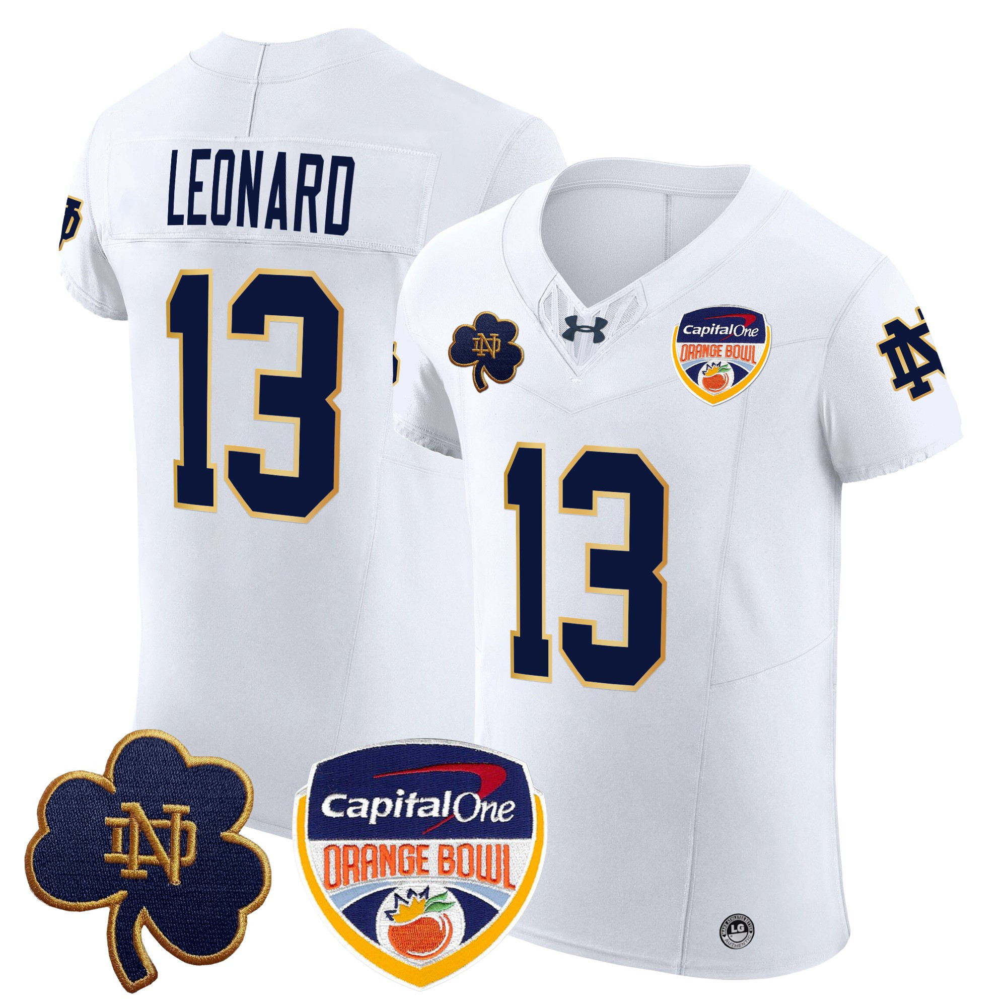 Men's Notre Dame Fighting Irish 2024 Orange Bowl Patch Vapor Elite Jersey - All Stitched