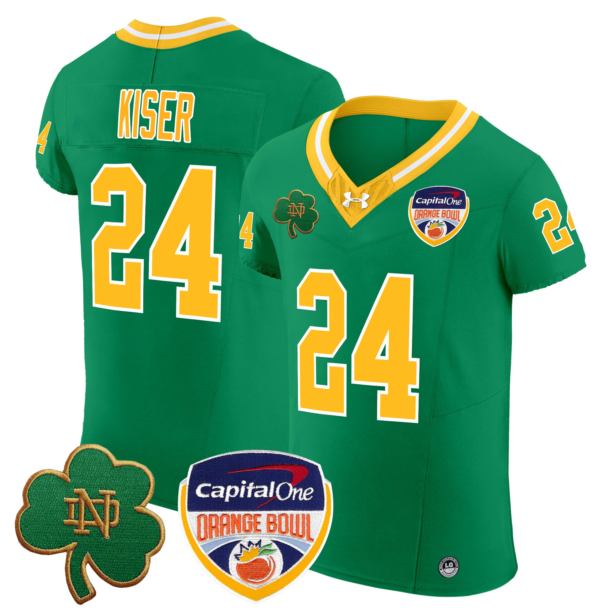 Men's Notre Dame Fighting Irish 2024 Orange Bowl Patch Vapor Elite Jersey - All Stitched