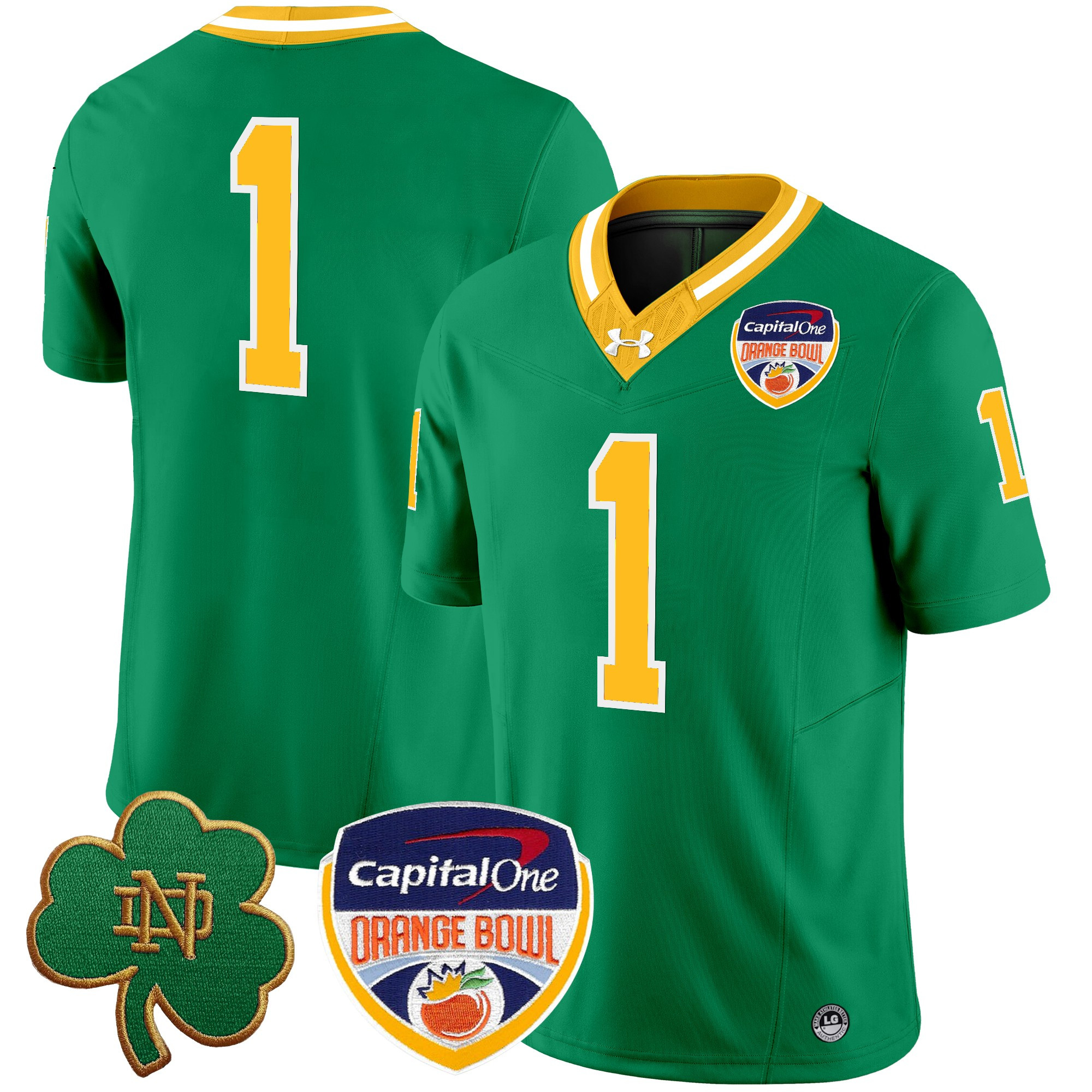 Men's Notre Dame Fighting Irish 2024 Orange Bowl Patch Vapor Limited Jersey - All Stitched