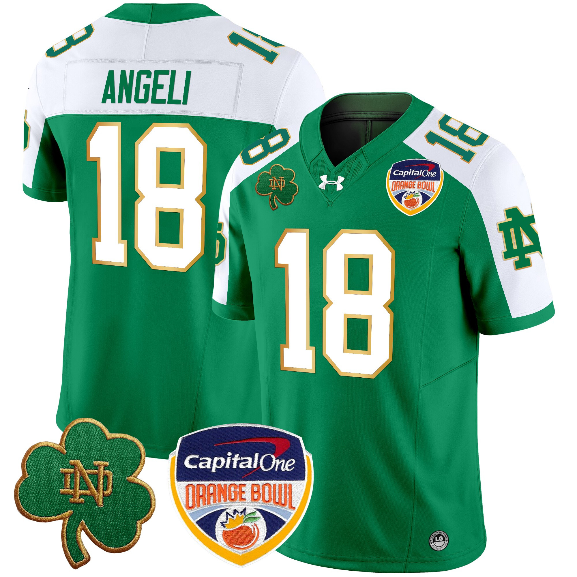 Men's Notre Dame Fighting Irish 2024 Orange Bowl Patch Vapor Limited Jersey - All Stitched