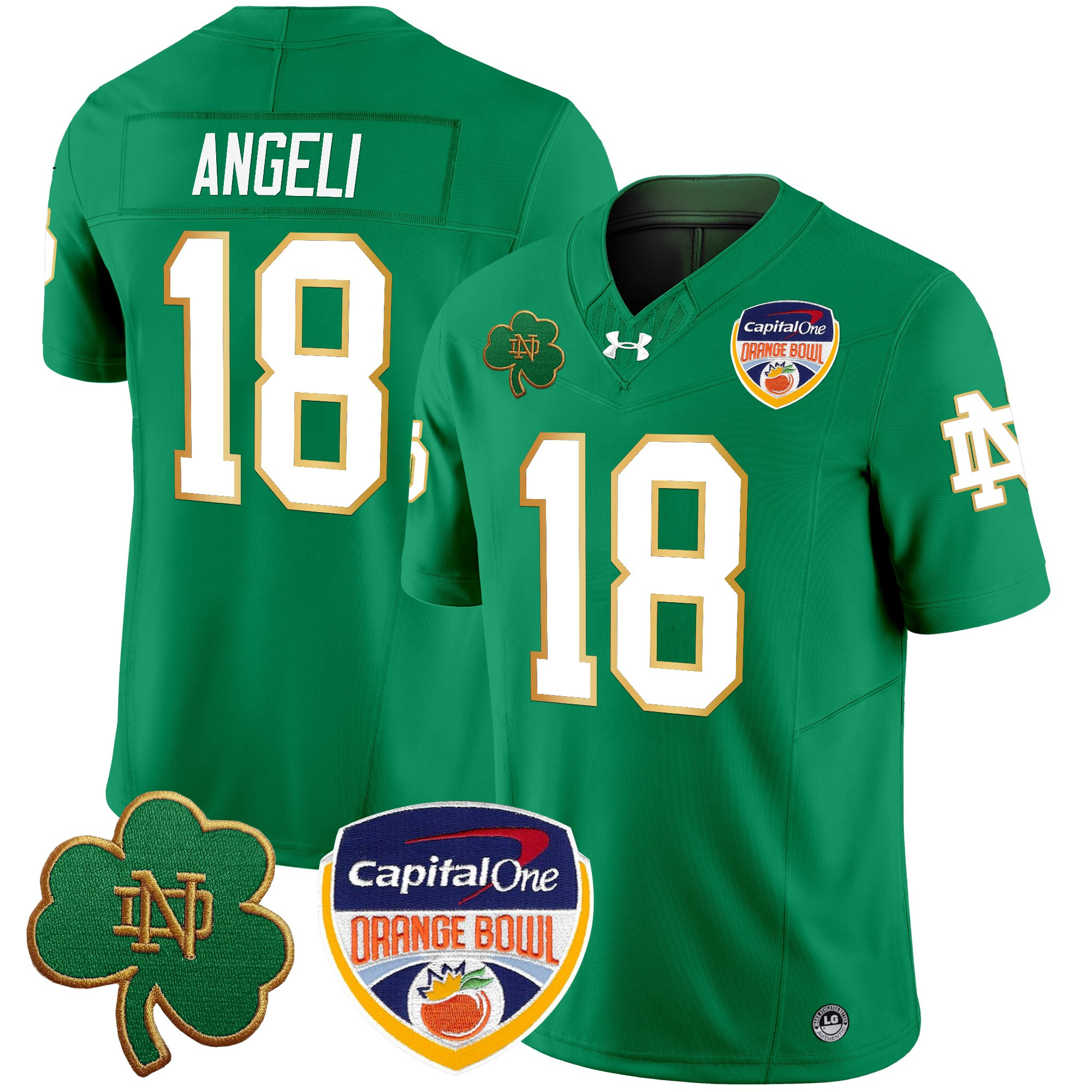 Men's Notre Dame Fighting Irish 2024 Orange Bowl Patch Vapor Limited Jersey - All Stitched