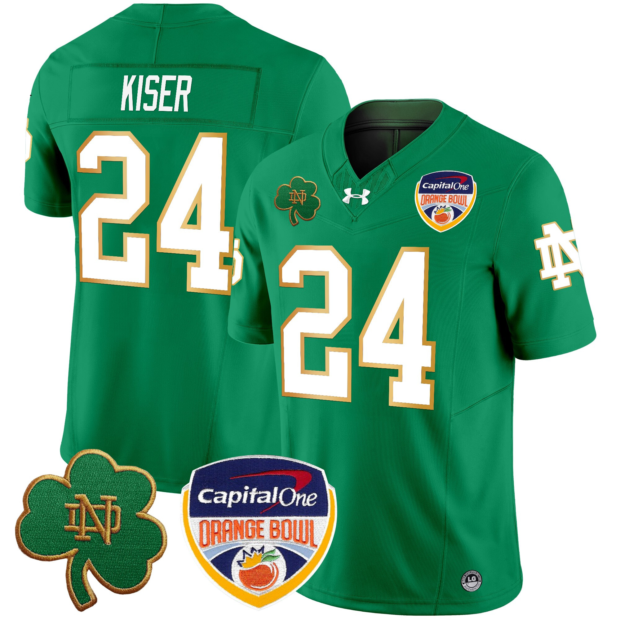 Men's Notre Dame Fighting Irish 2024 Orange Bowl Patch Vapor Limited Jersey - All Stitched