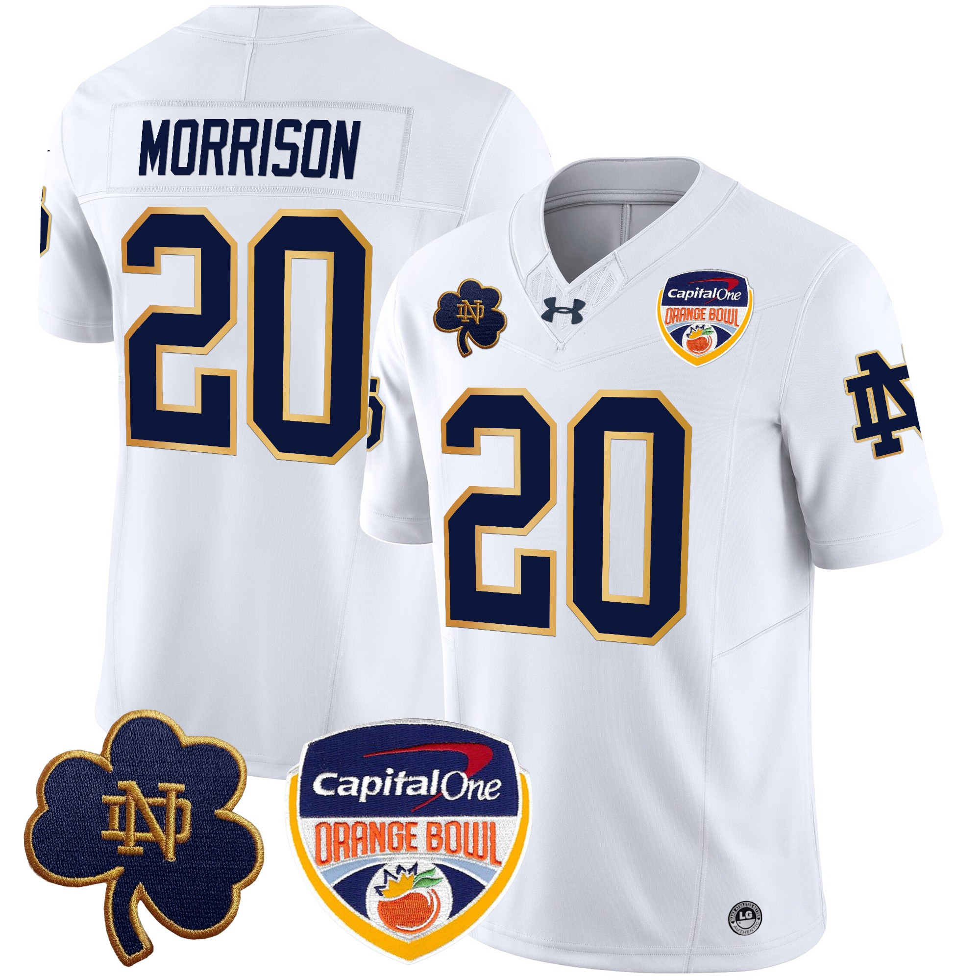 Men's Notre Dame Fighting Irish 2024 Orange Bowl Patch Vapor Limited Jersey - All Stitched