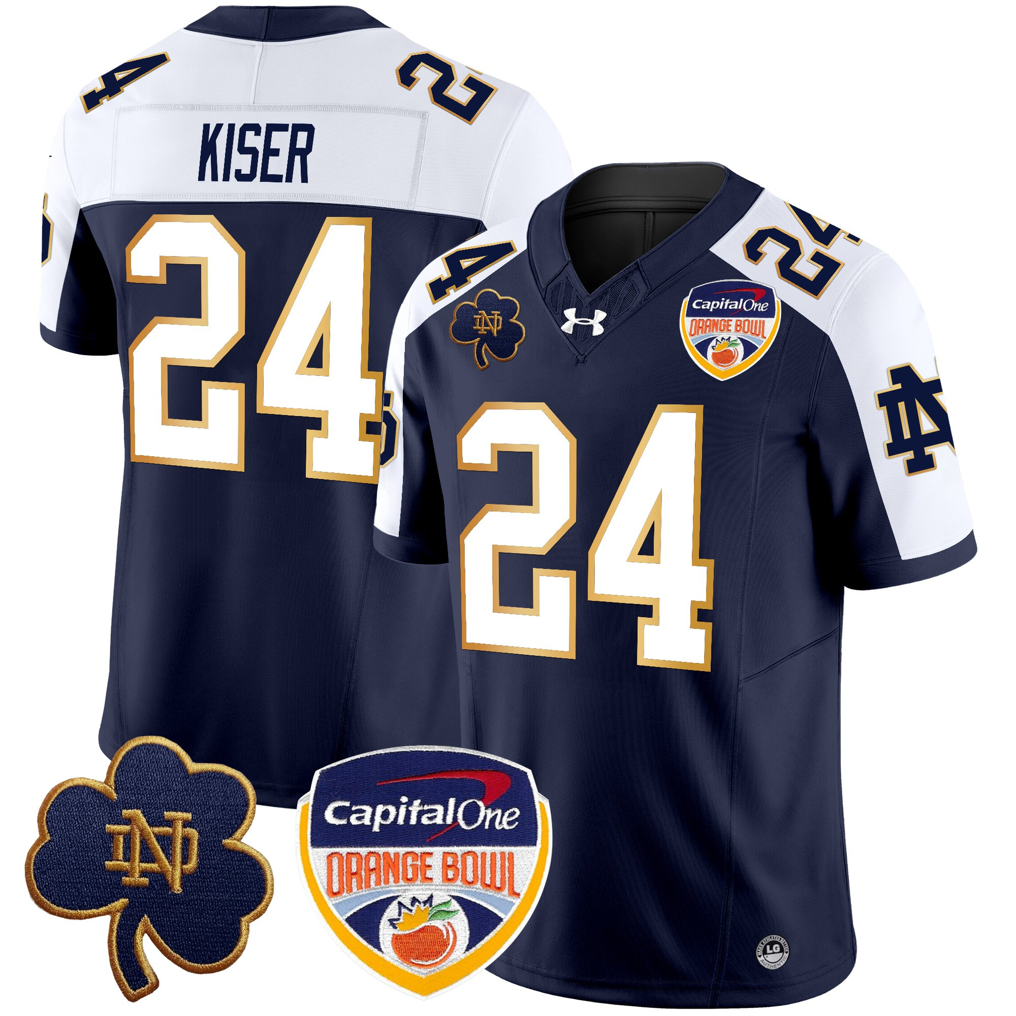 Men's Notre Dame Fighting Irish 2024 Orange Bowl Patch Vapor Limited Jersey - All Stitched