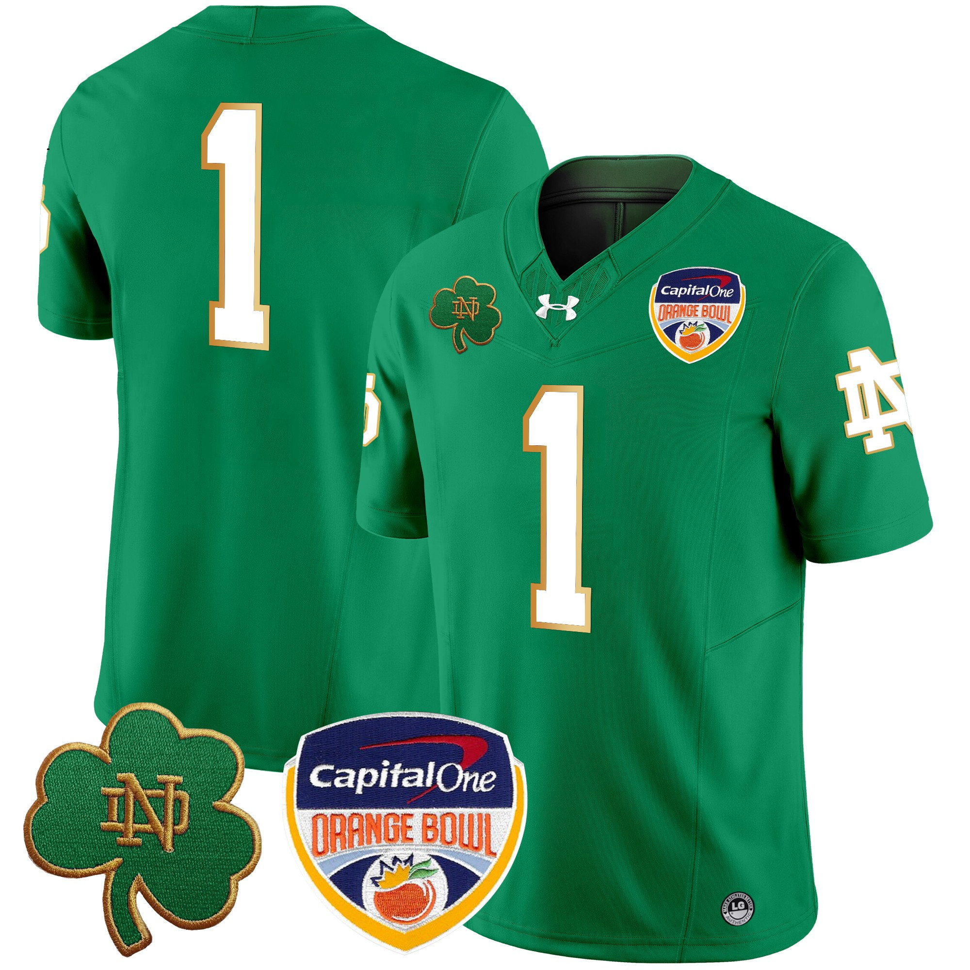 Men's Notre Dame Fighting Irish 2024 Orange Bowl Patch Vapor Limited Jersey - All Stitched