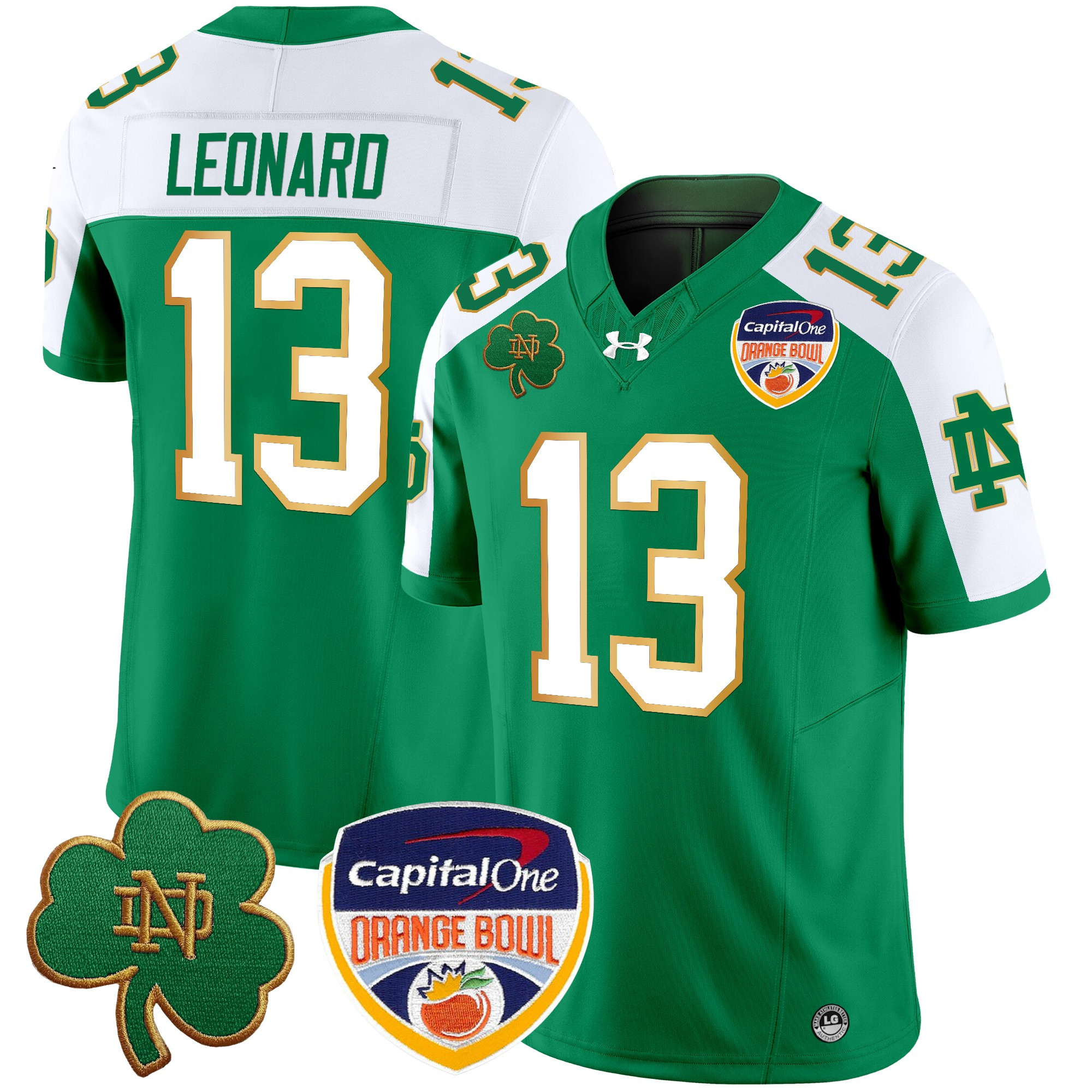 Men's Notre Dame Fighting Irish 2024 Orange Bowl Patch Vapor Limited Jersey - All Stitched