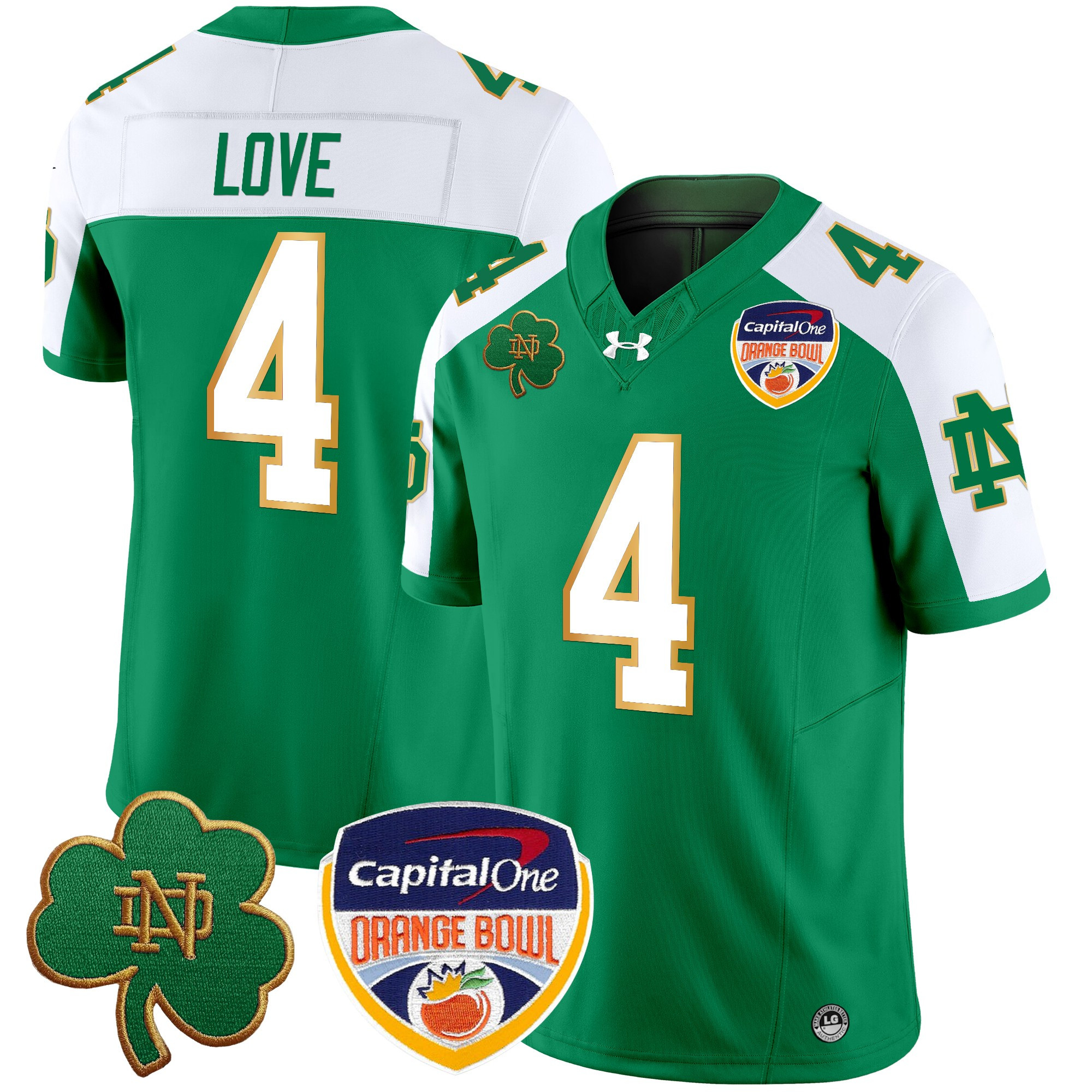 Men's Notre Dame Fighting Irish 2024 Orange Bowl Patch Vapor Limited Jersey - All Stitched
