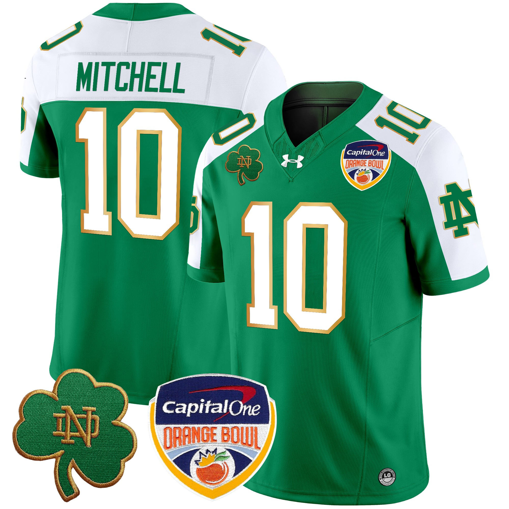 Men's Notre Dame Fighting Irish 2024 Orange Bowl Patch Vapor Limited Jersey - All Stitched