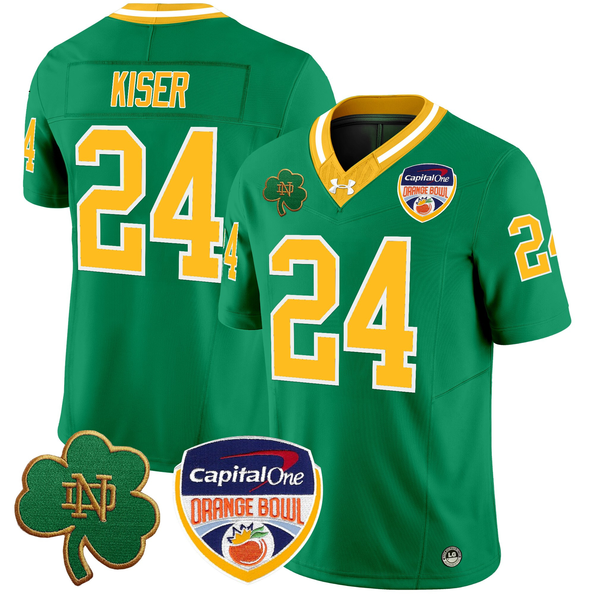 Men's Notre Dame Fighting Irish 2024 Orange Bowl Patch Vapor Limited Jersey - All Stitched