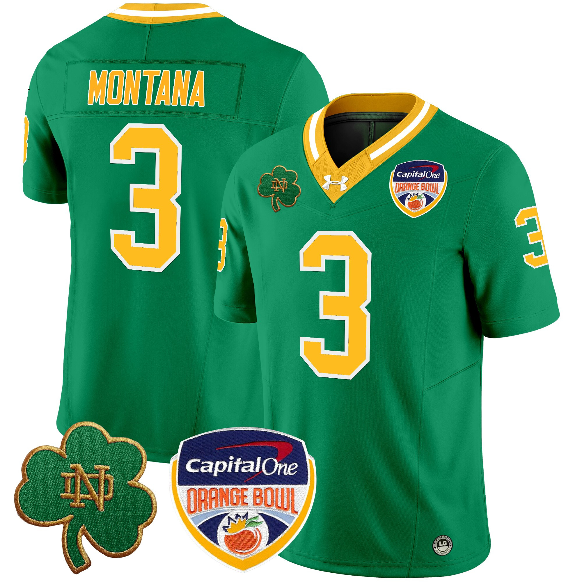 Men's Notre Dame Fighting Irish 2024 Orange Bowl Patch Vapor Limited Jersey - All Stitched