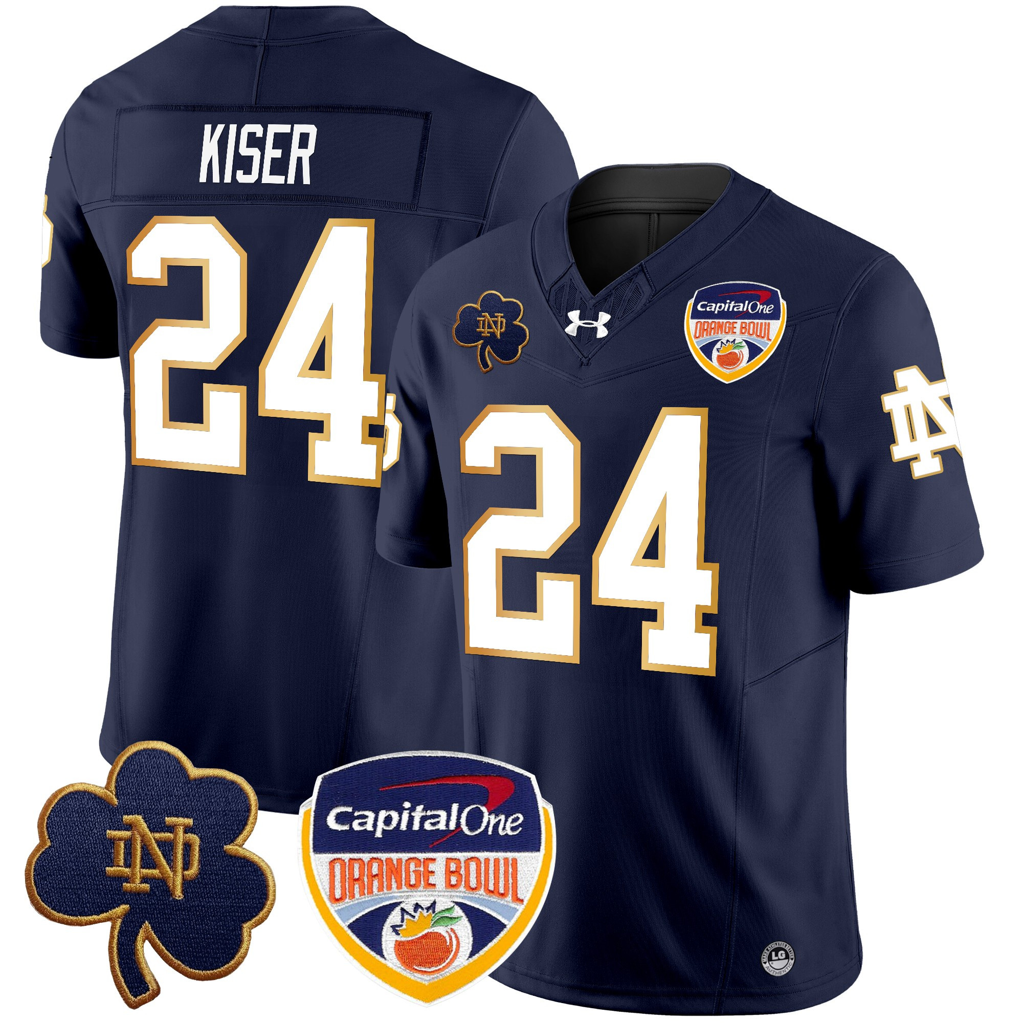 Men's Notre Dame Fighting Irish 2024 Orange Bowl Patch Vapor Limited Jersey - All Stitched