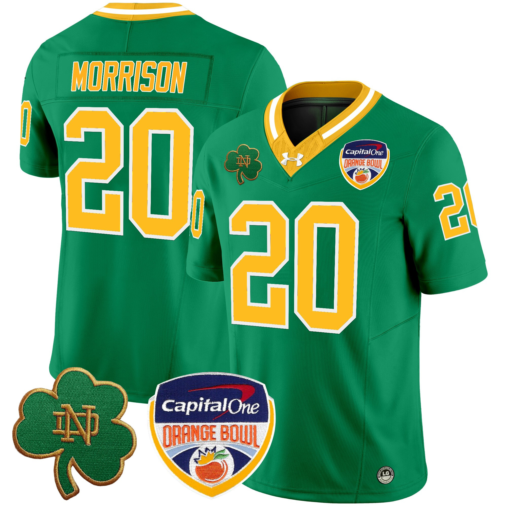 Men's Notre Dame Fighting Irish 2024 Orange Bowl Patch Vapor Limited Jersey - All Stitched