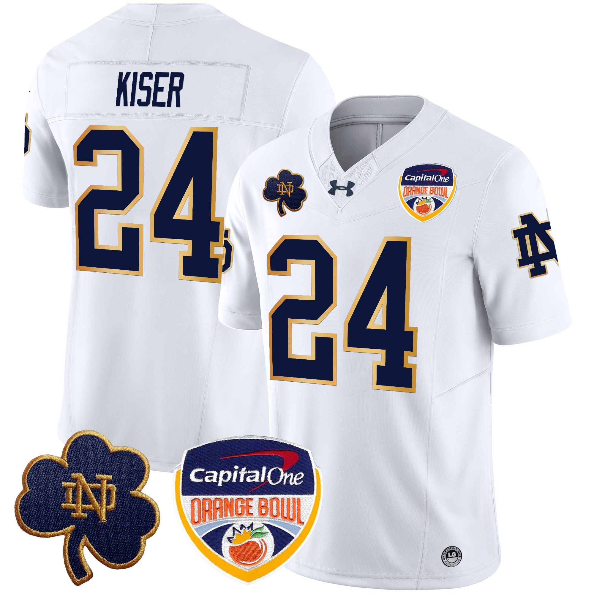 Men's Notre Dame Fighting Irish 2024 Orange Bowl Patch Vapor Limited Jersey - All Stitched