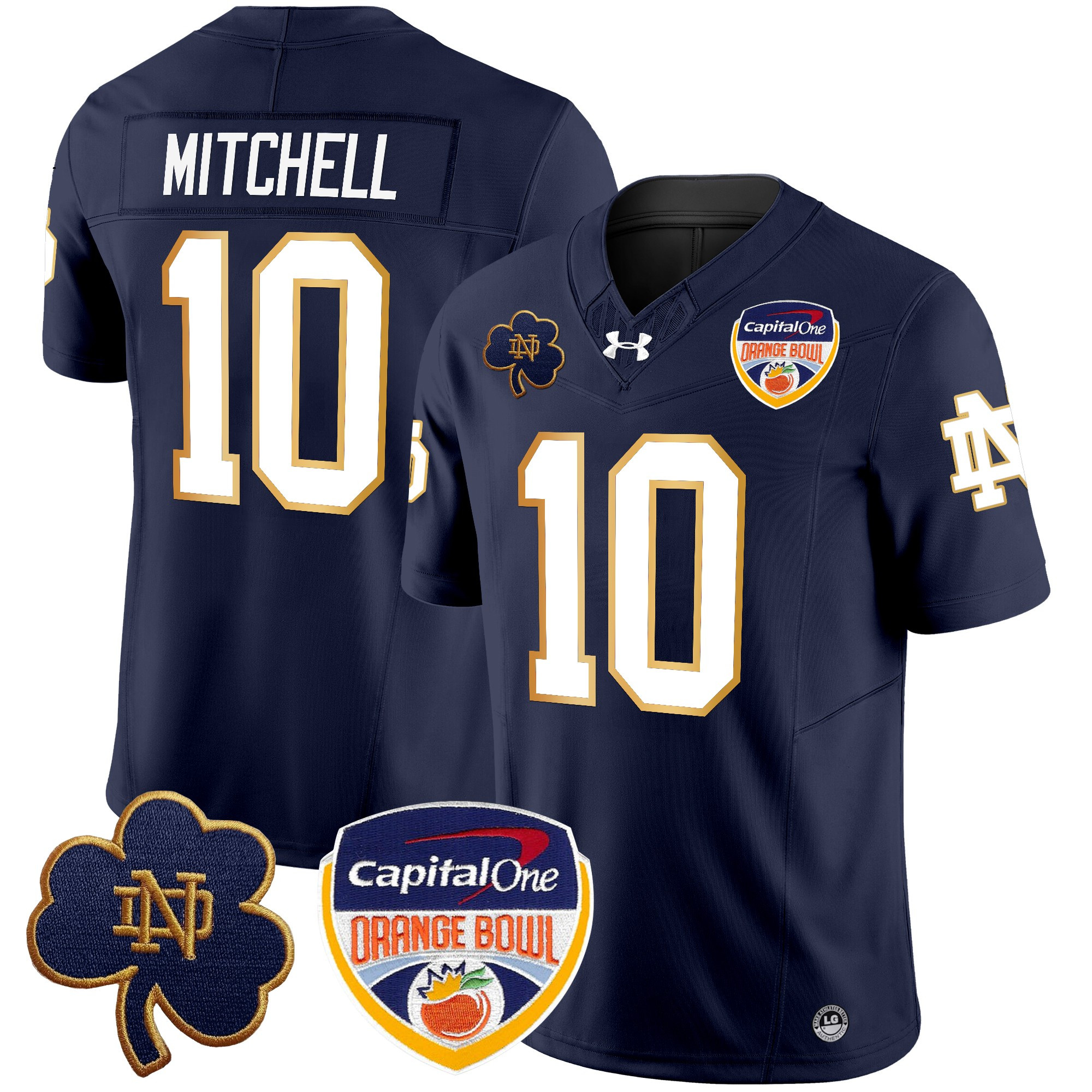 Men's Notre Dame Fighting Irish 2024 Orange Bowl Patch Vapor Limited Jersey - All Stitched