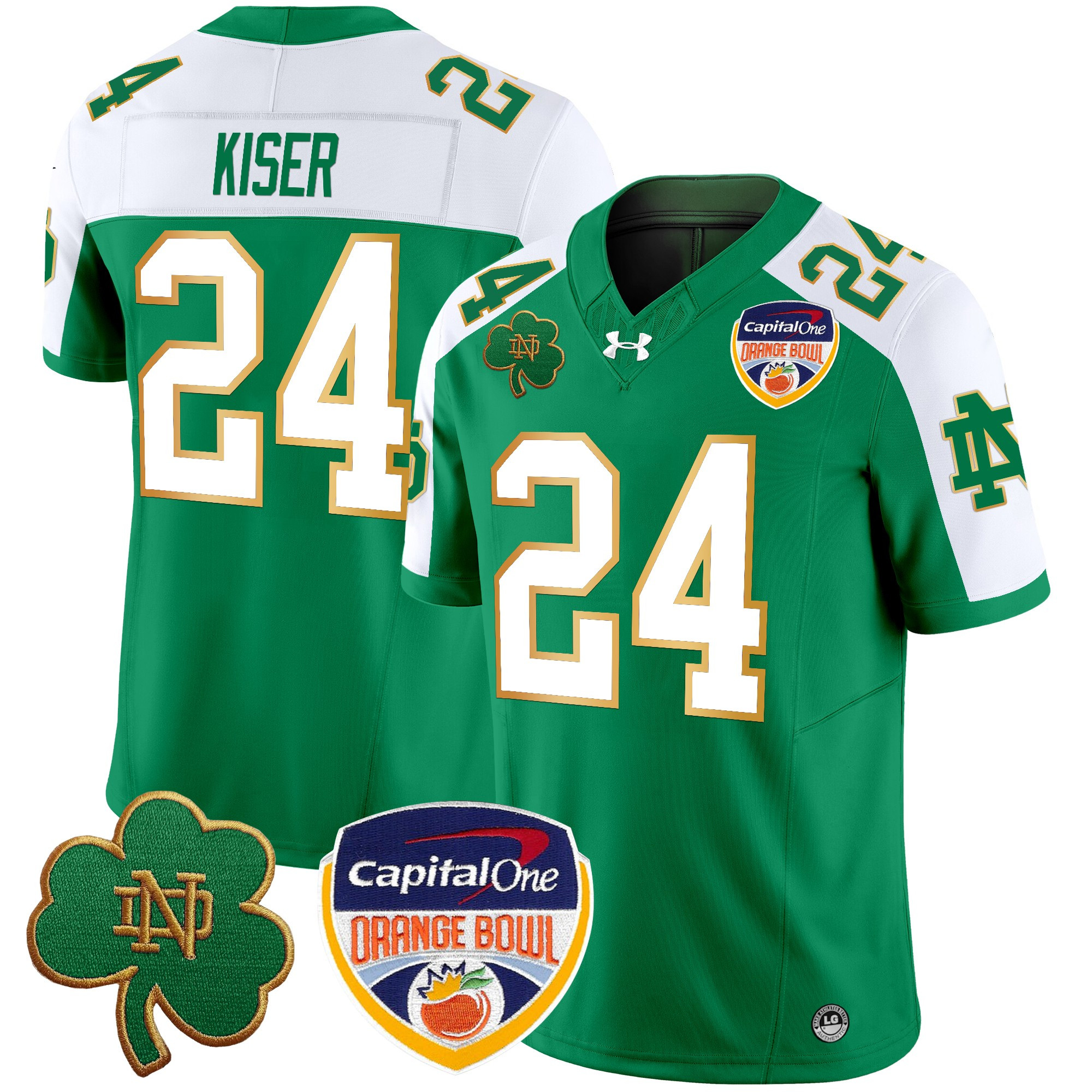 Men's Notre Dame Fighting Irish 2024 Orange Bowl Patch Vapor Limited Jersey - All Stitched