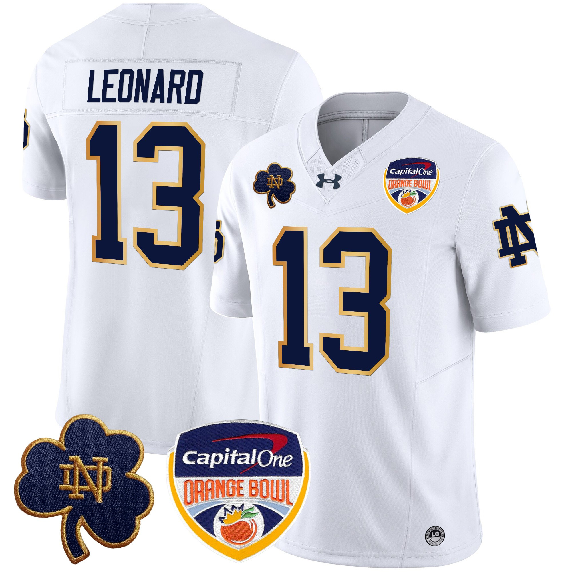 Men's Notre Dame Fighting Irish 2024 Orange Bowl Patch Vapor Limited Jersey - All Stitched
